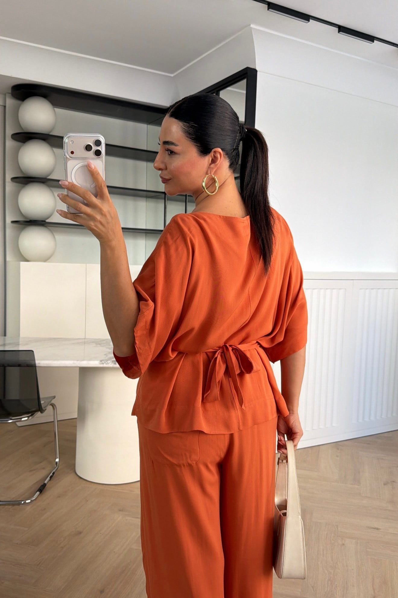 YARASA KOL BELDEN OTURTMALI TENSEL TAKIM ORANGE 