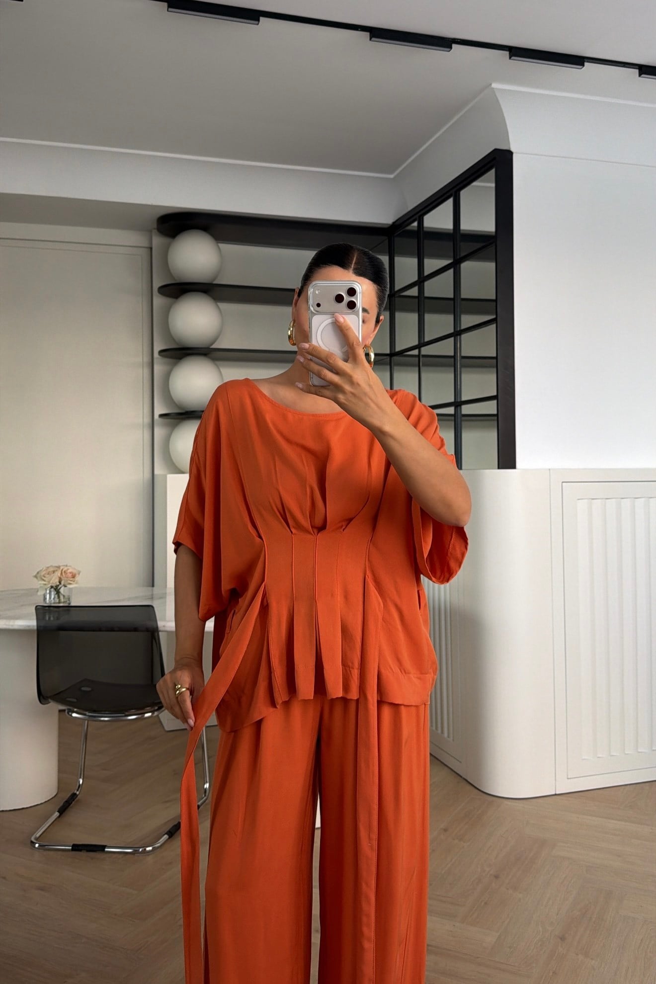 YARASA KOL BELDEN OTURTMALI TENSEL TAKIM ORANGE 