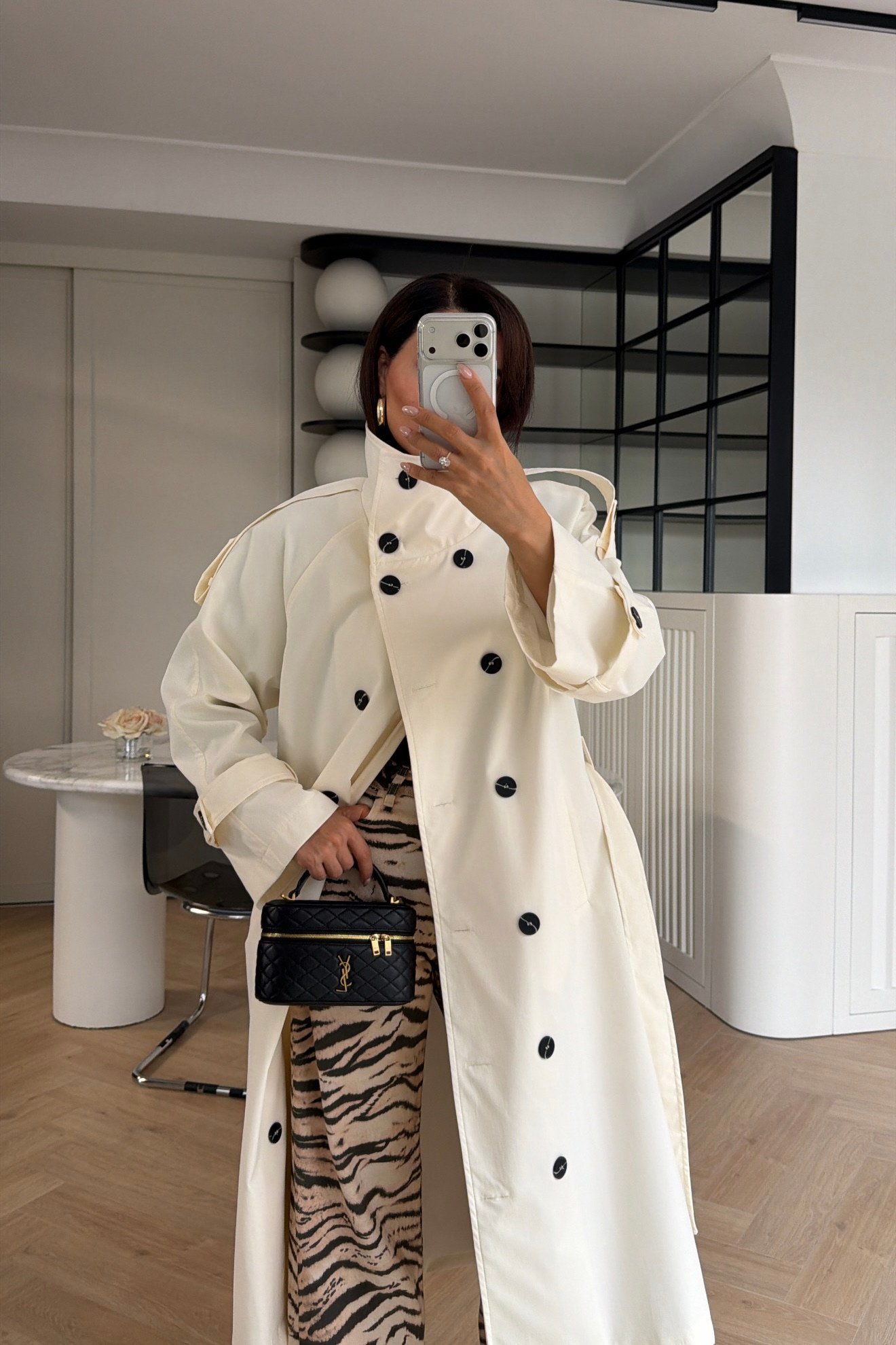 Zebra Desen Straight Kesim Pantolon 