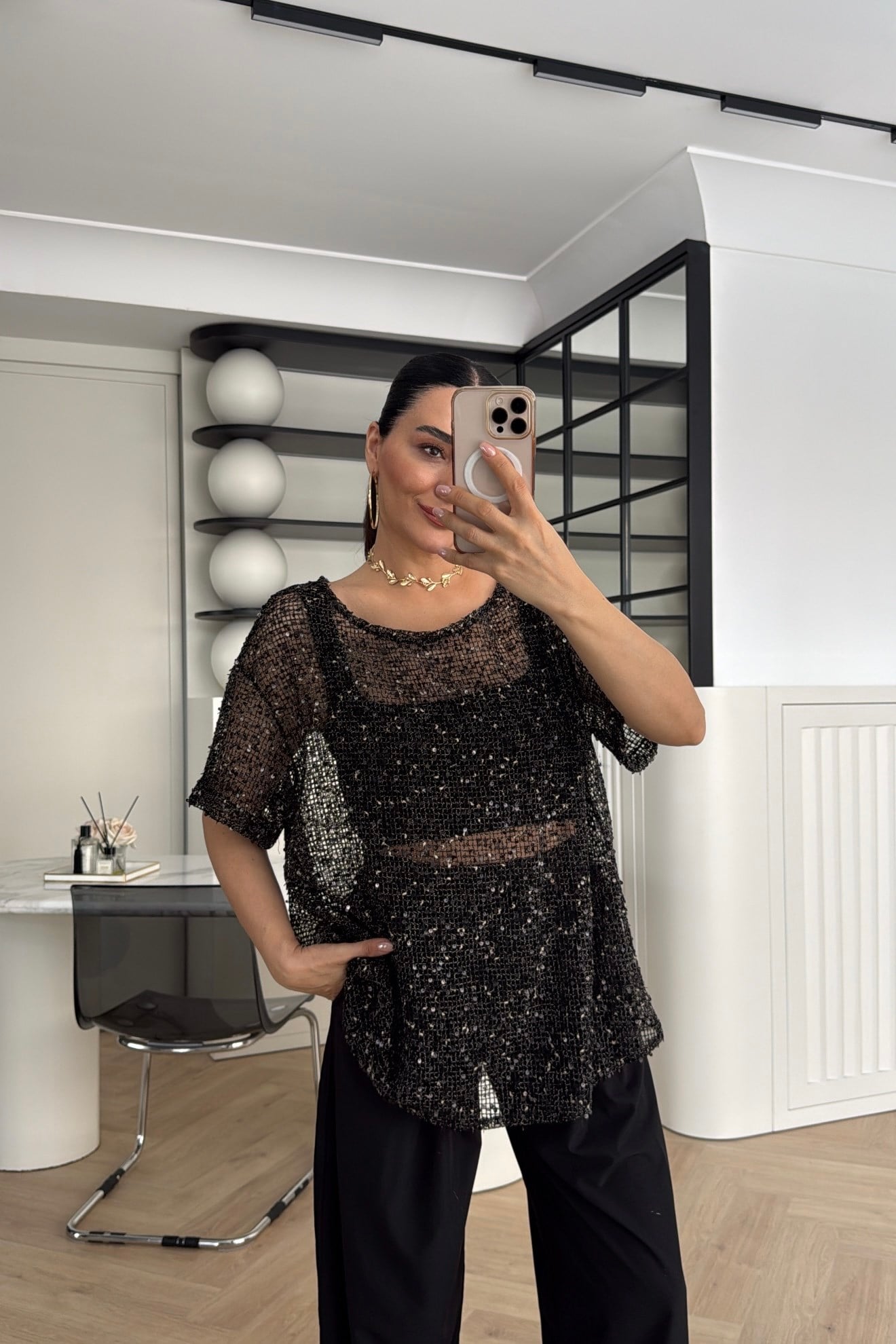 ZR MODEL PULLU BLUZ SİYAH