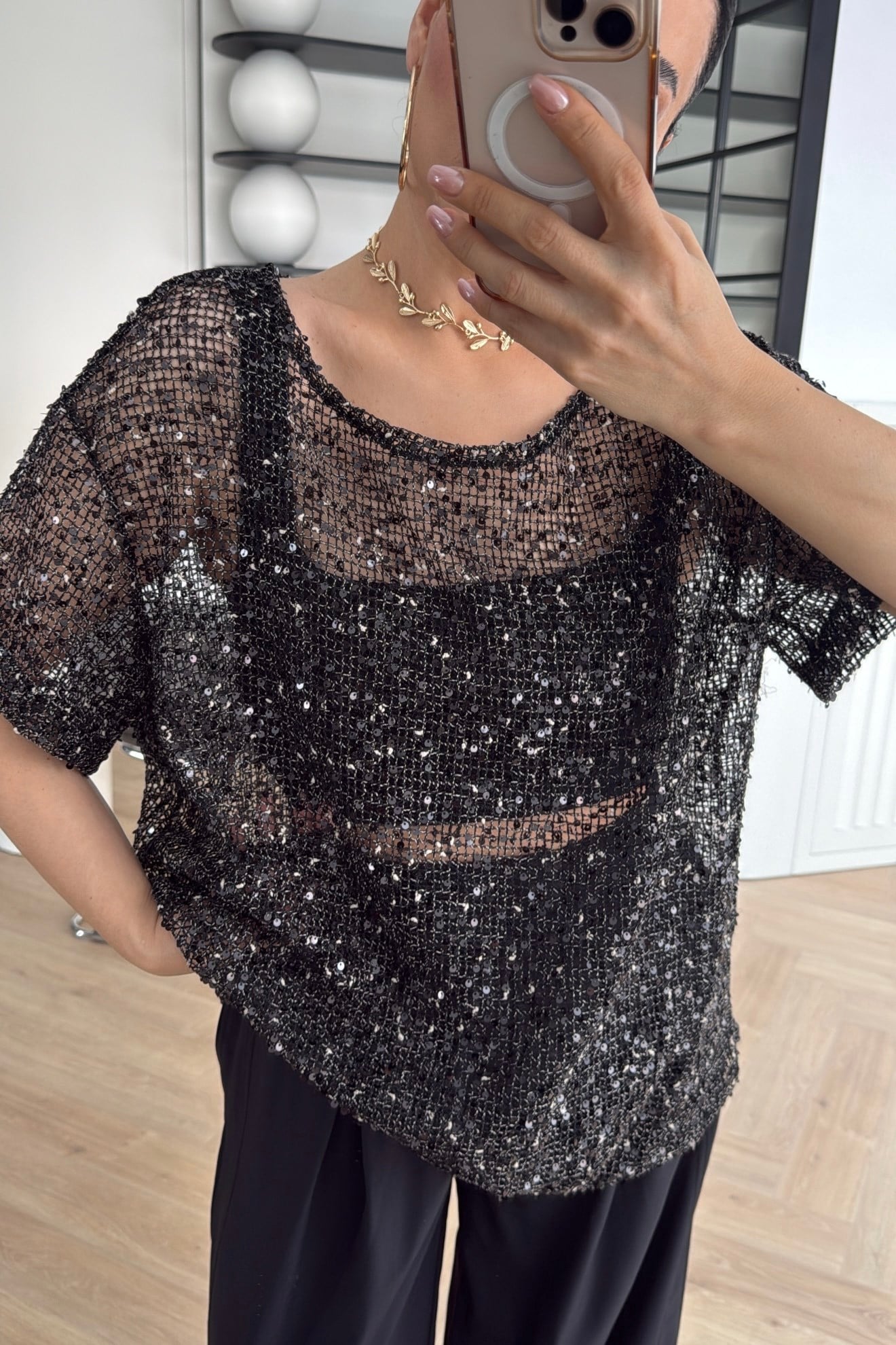 ZR MODEL PULLU BLUZ SİYAH