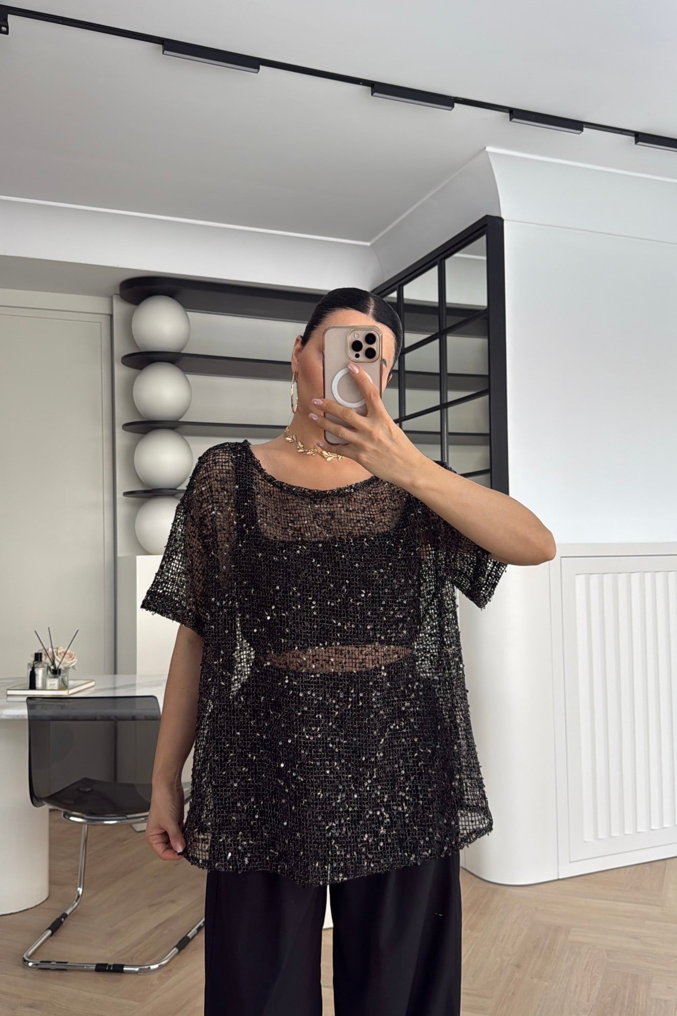 ZR MODEL PULLU BLUZ SİYAH