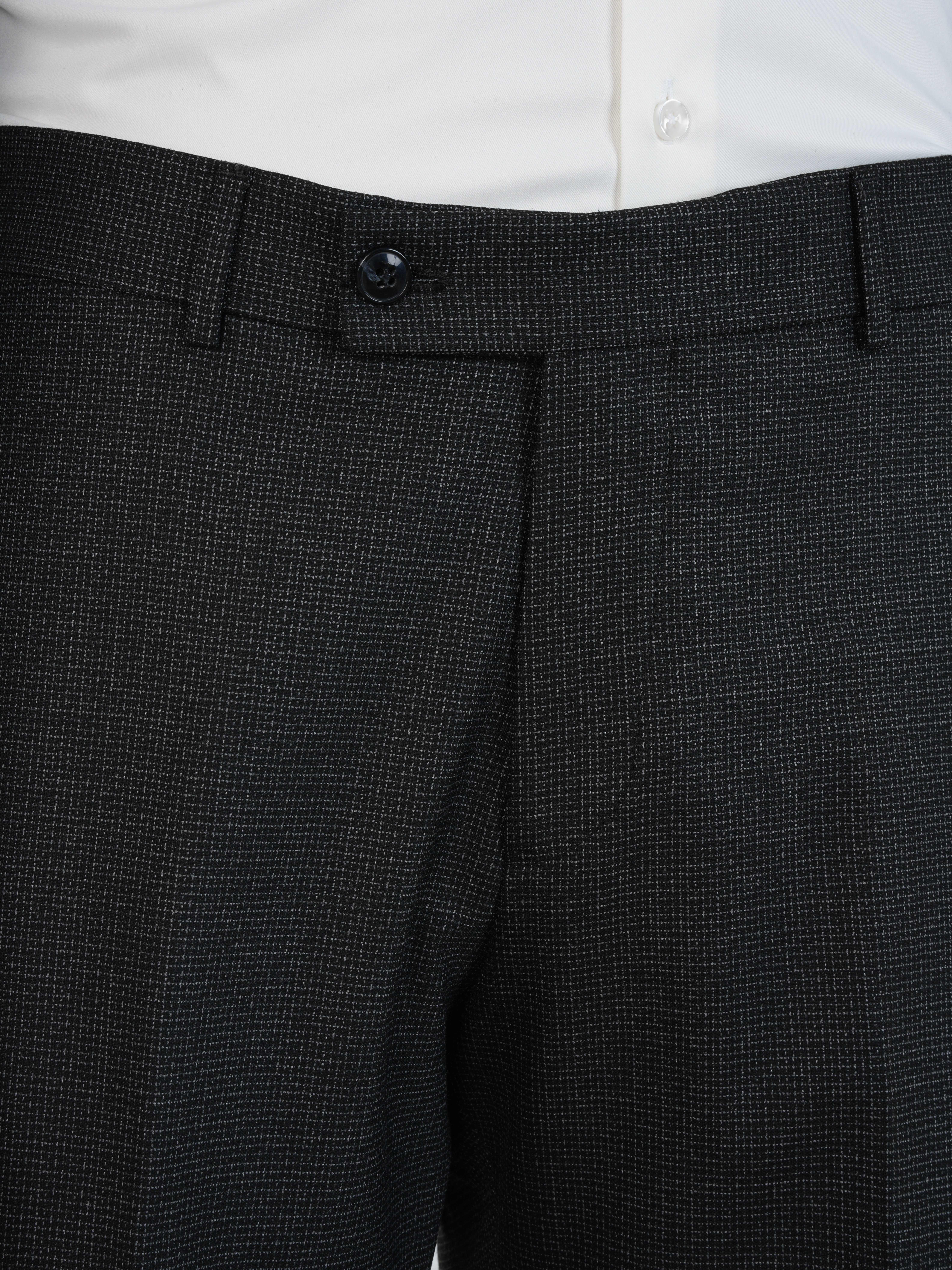 Premium Erkek Slim Fit İtalyan Stil Yarım Astarlı Kırcıllı Kruvaze Takım Elbise - Siyah