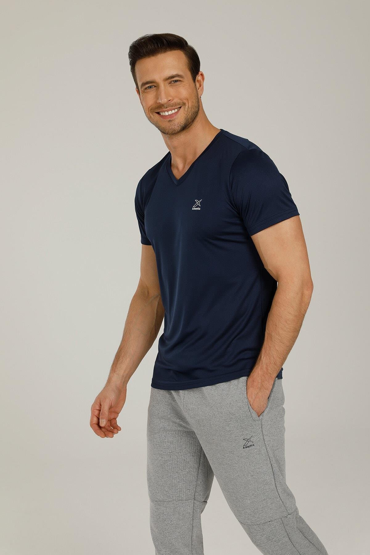 Kınetıx 2M Sn222 Basıc Pes V Neck T-Shırt 2Fx	