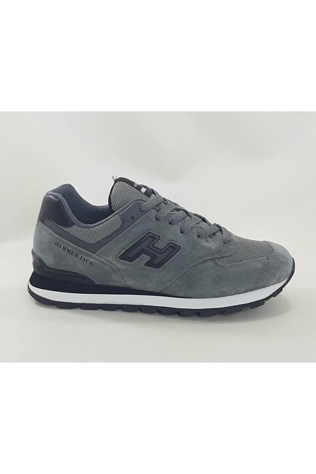 Hammer Jack CHILE M AYAKKABI Deri Gri -Siyah Erkek Sneaker