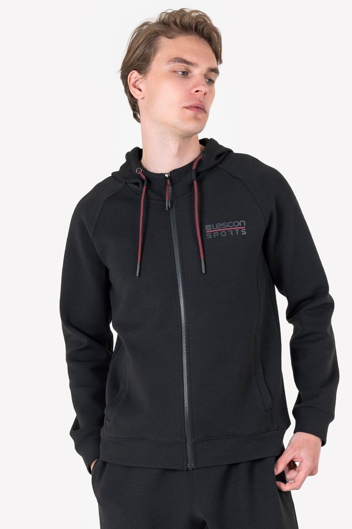 Lescon Erkek Fermuarlı Kapüşonlu Sweatshirt 23N-1121