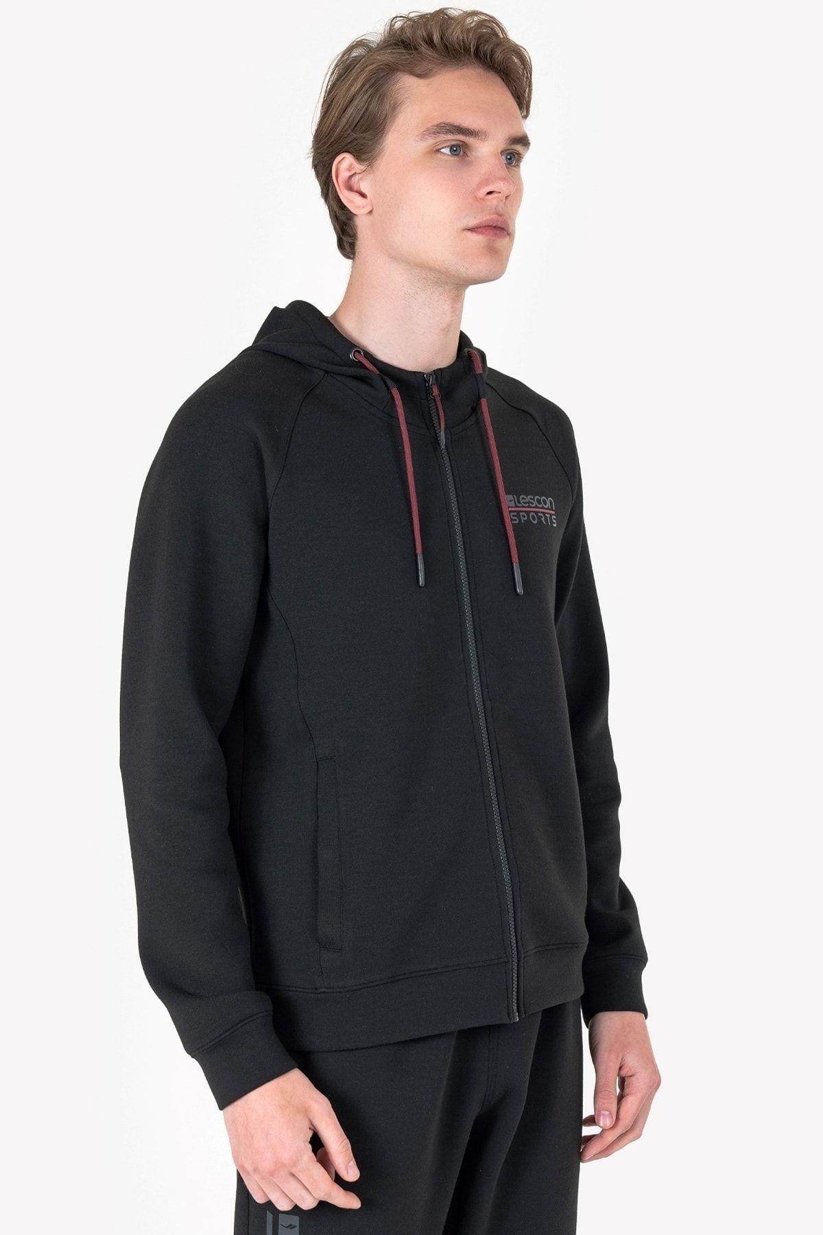 Lescon Erkek Fermuarlı Kapüşonlu Sweatshirt 23N-1121