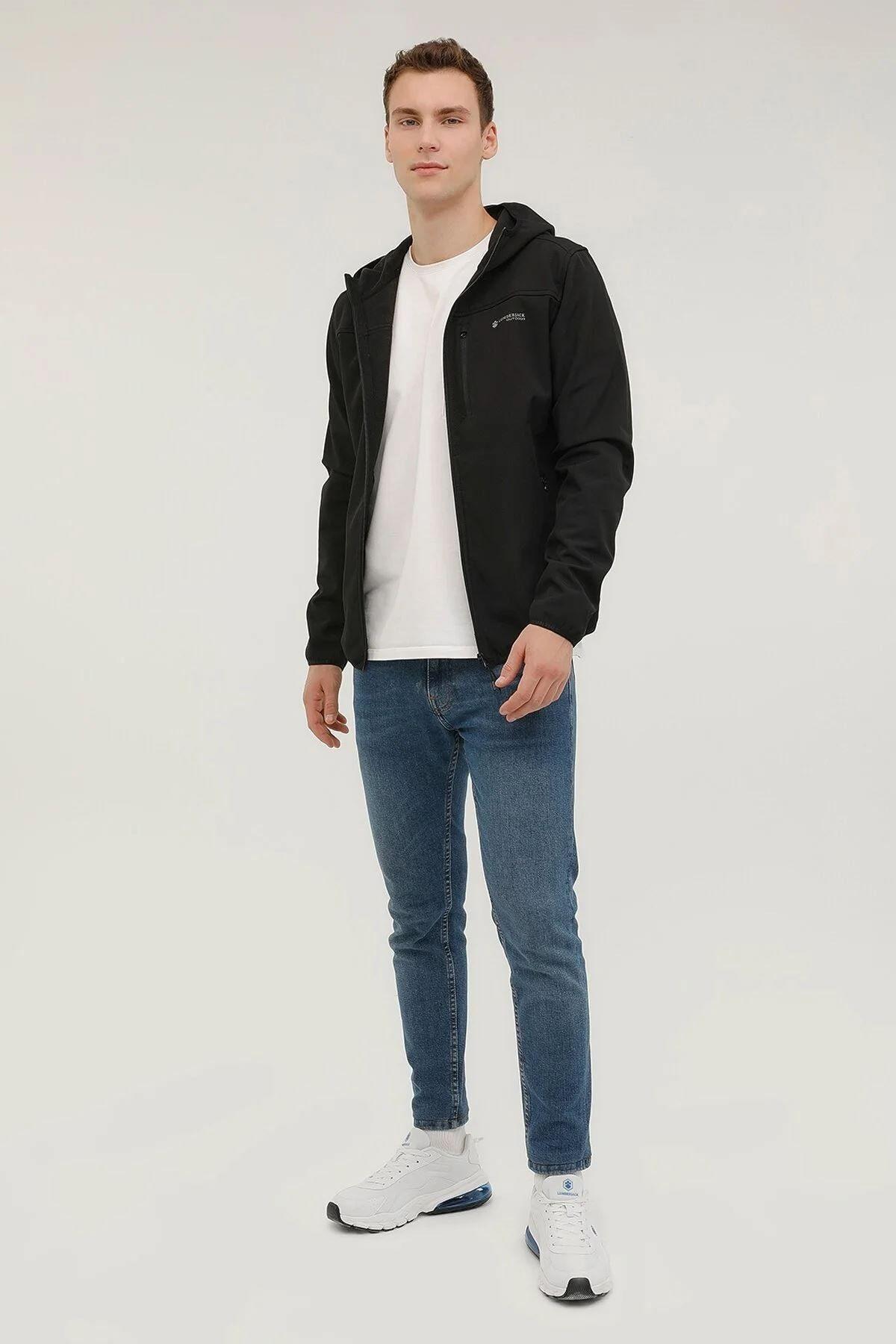 Lumberjack 3w ML Bs 1GT16 3PR Kapüşonlu Slim Fit Erkek Softshell Mont