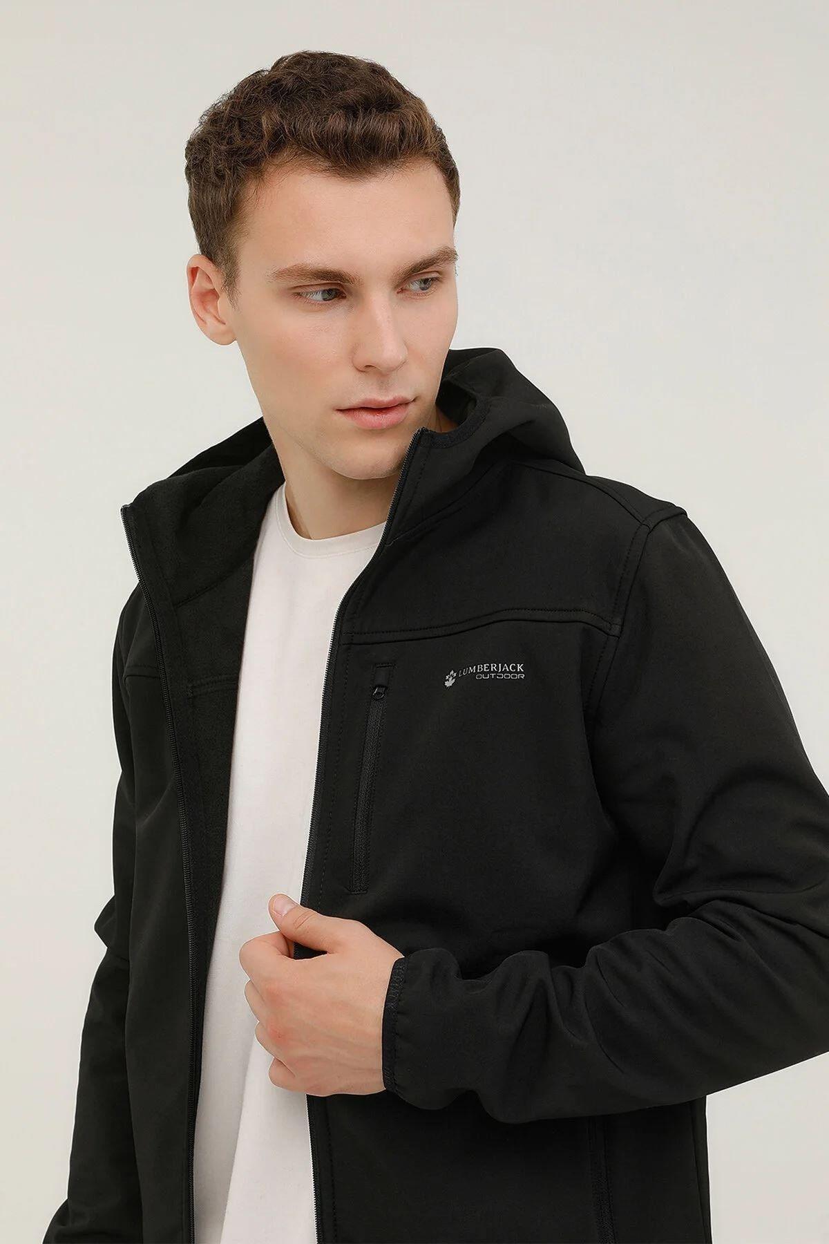 Lumberjack 3w ML Bs 1GT16 3PR Kapüşonlu Slim Fit Erkek Softshell Mont