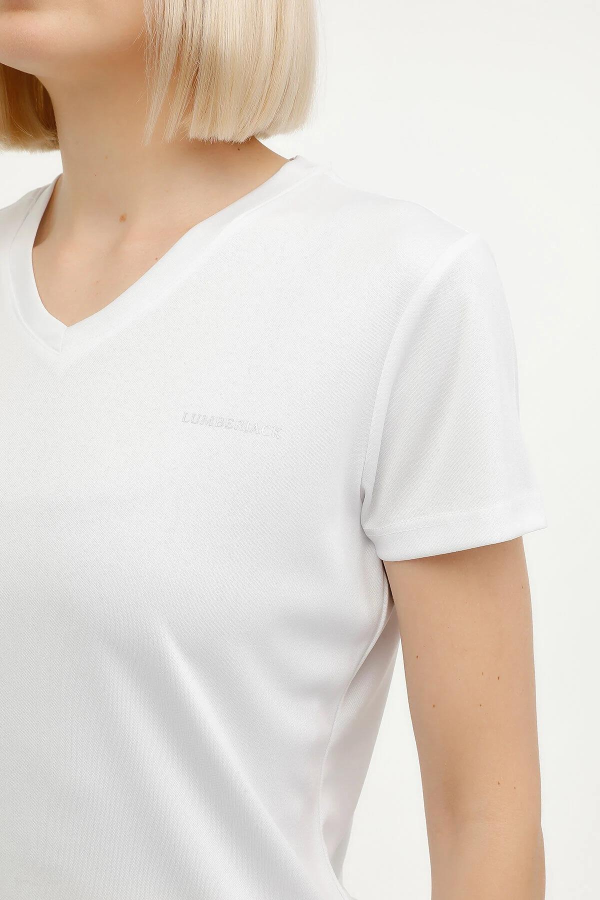 Lumberjack W-Ct127 Basic Pes V Neck T-Shirt 3Fx