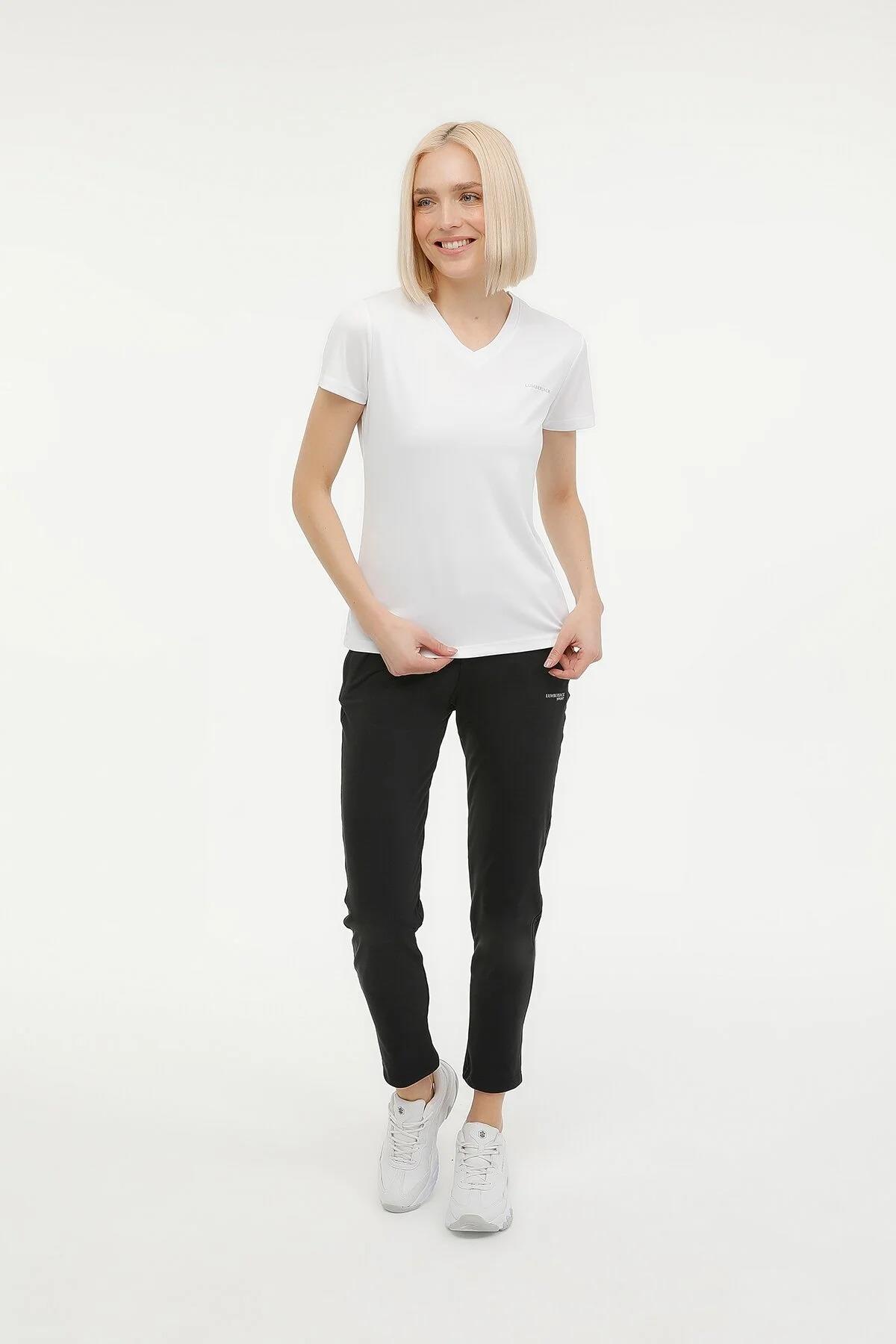 Lumberjack W-Ct127 Basic Pes V Neck T-Shirt 3Fx