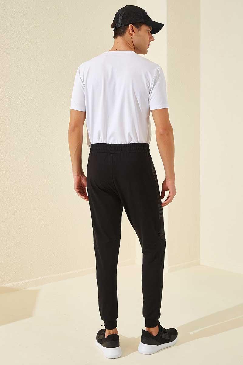 Tommy Lıfe 84762  Fermuar Cepli Baskılı Standart Kalıp Jogger Erkek Eşofman Alt