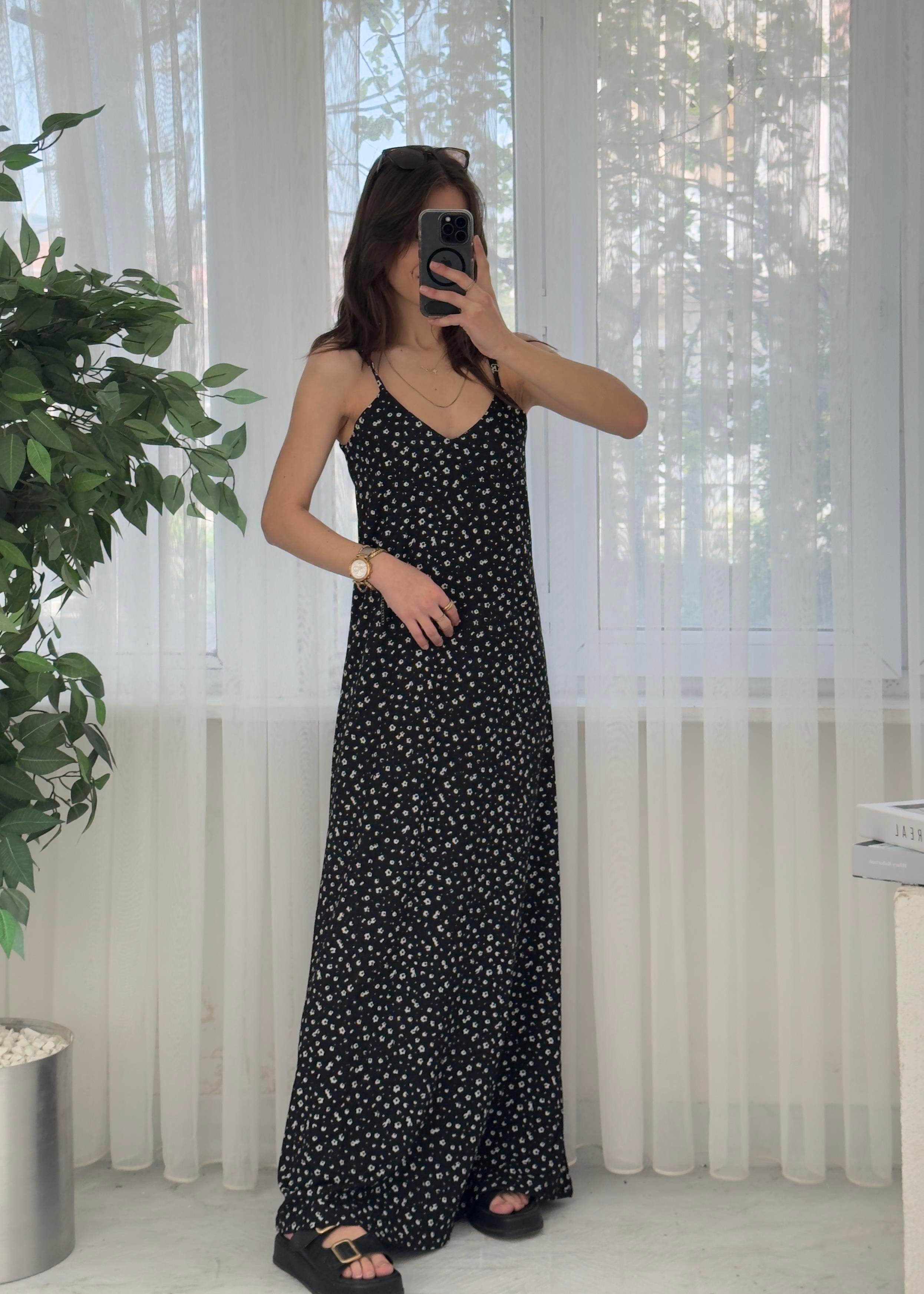 Pixi Krinkıl Çiçek Desenli Elbise 