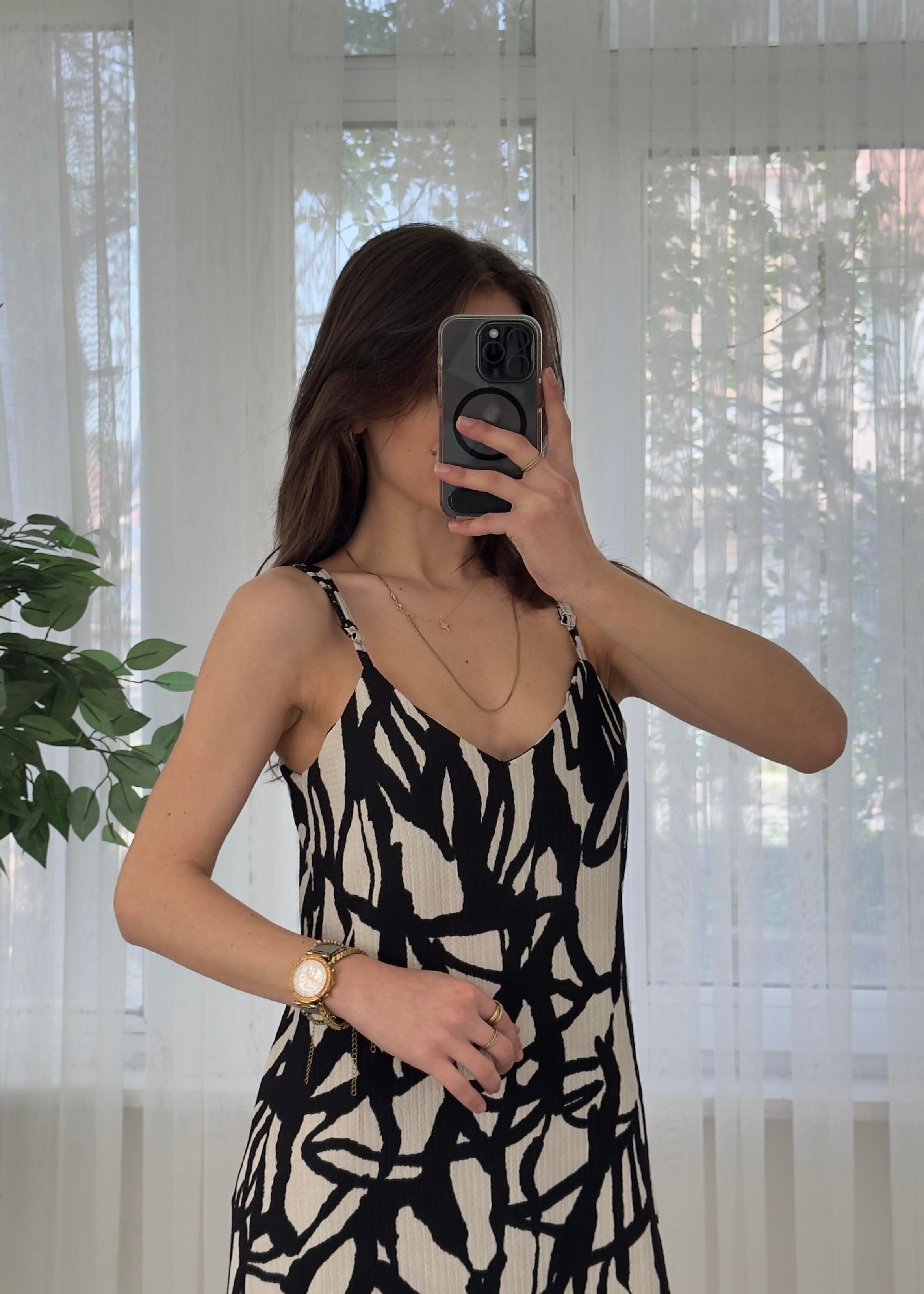 Pixi Krinkıl Desenli Elbise