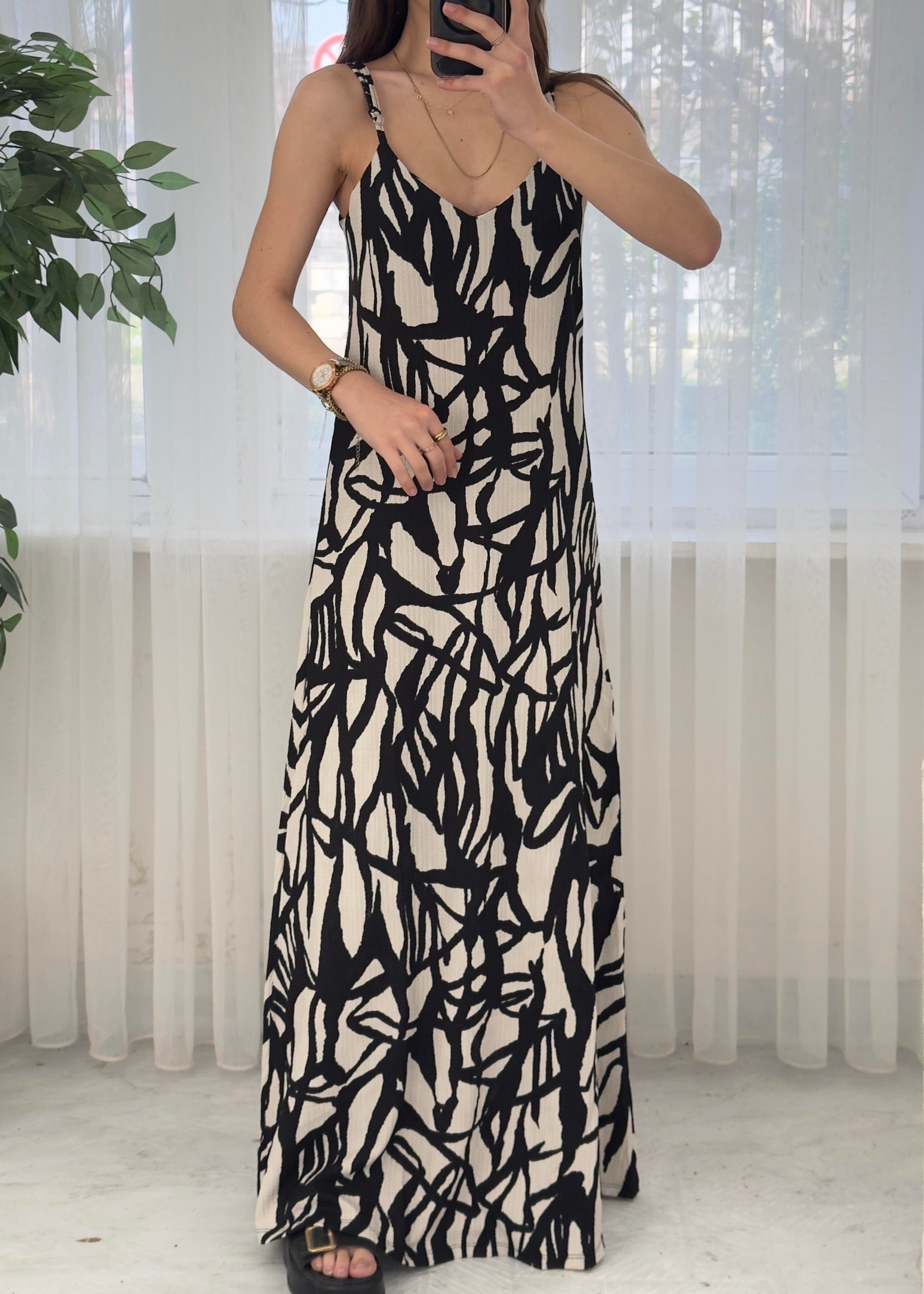 Pixi Krinkıl Desenli Elbise