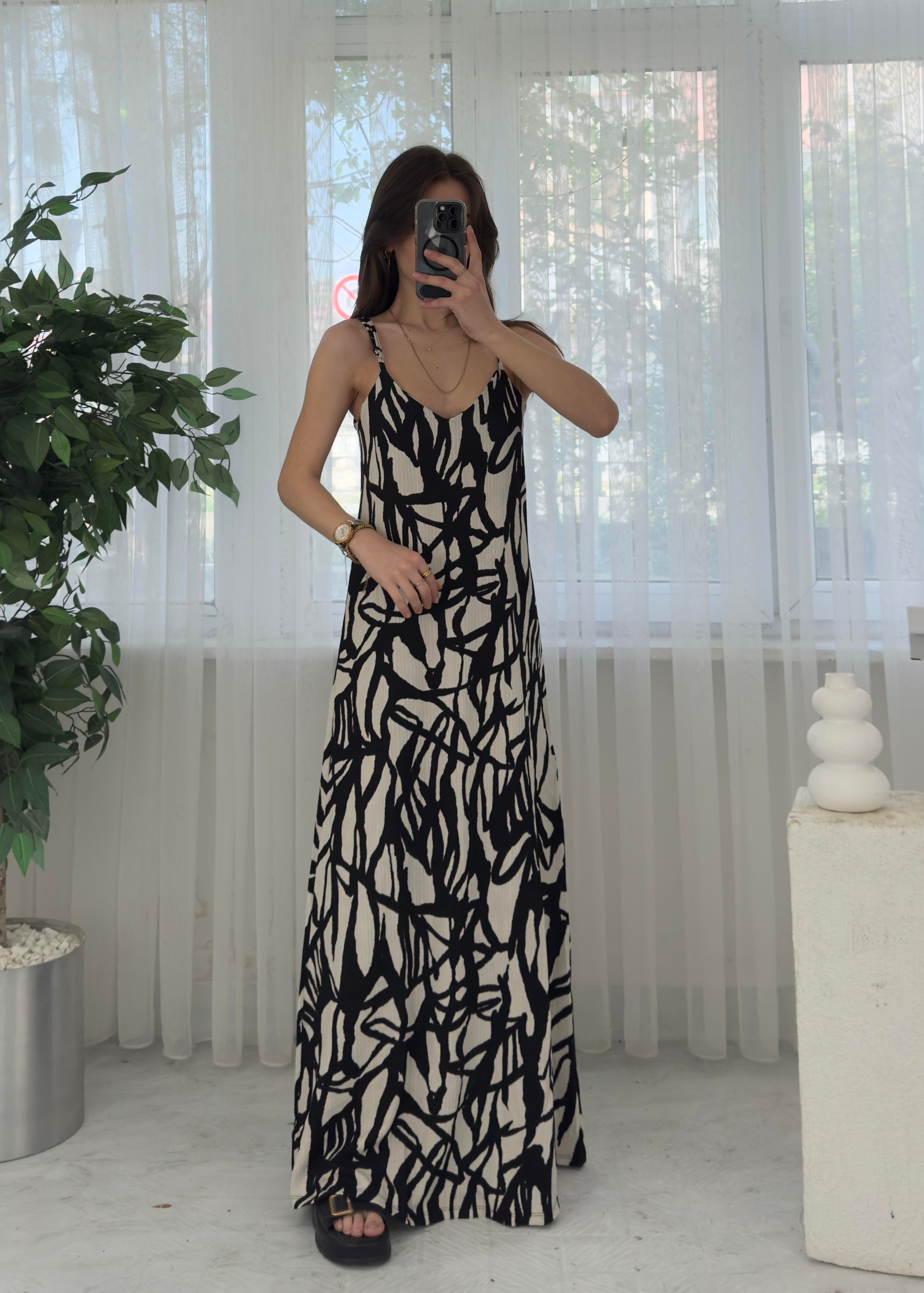 Pixi Krinkıl Desenli Elbise