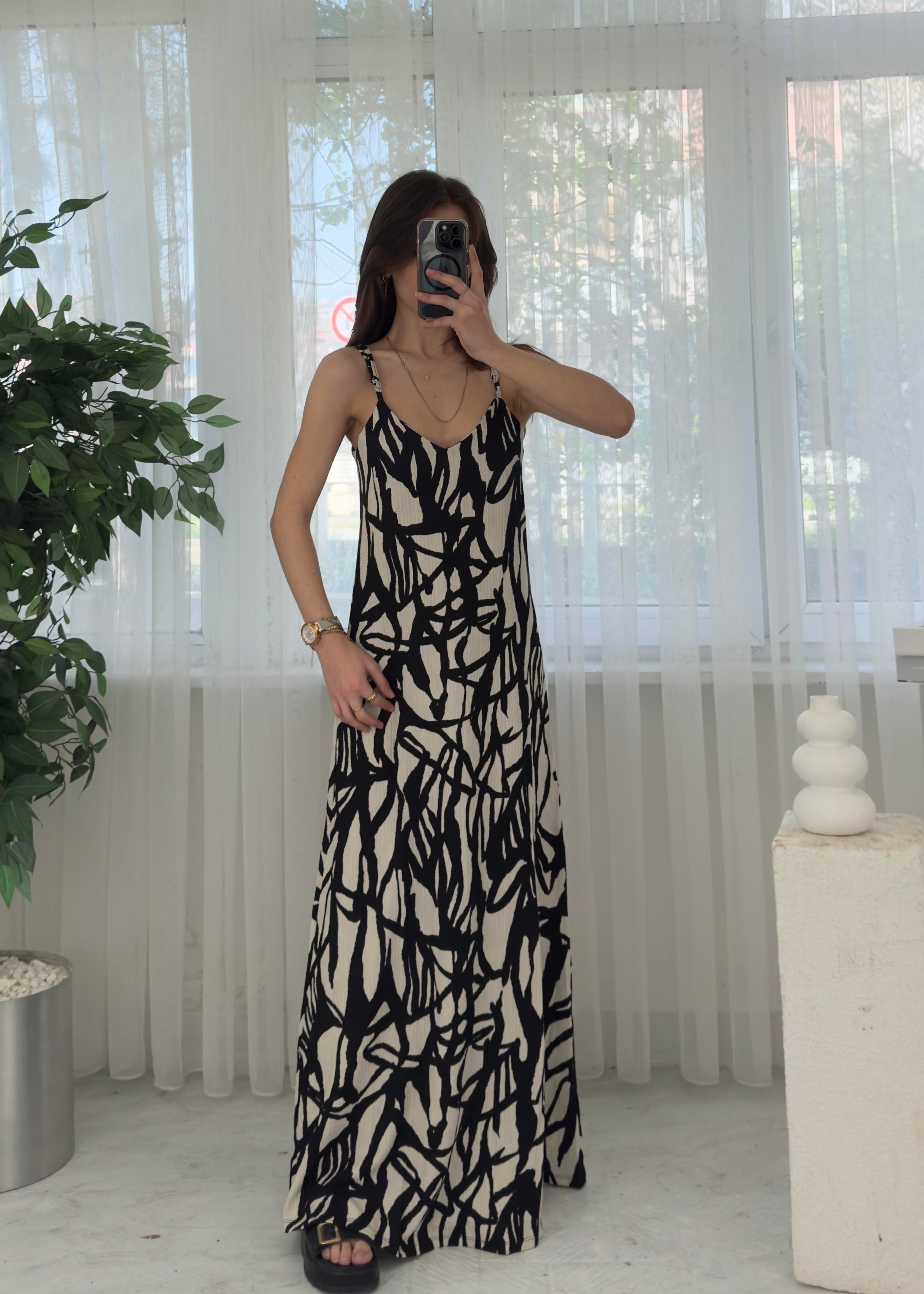 Pixi Krinkıl Desenli Elbise