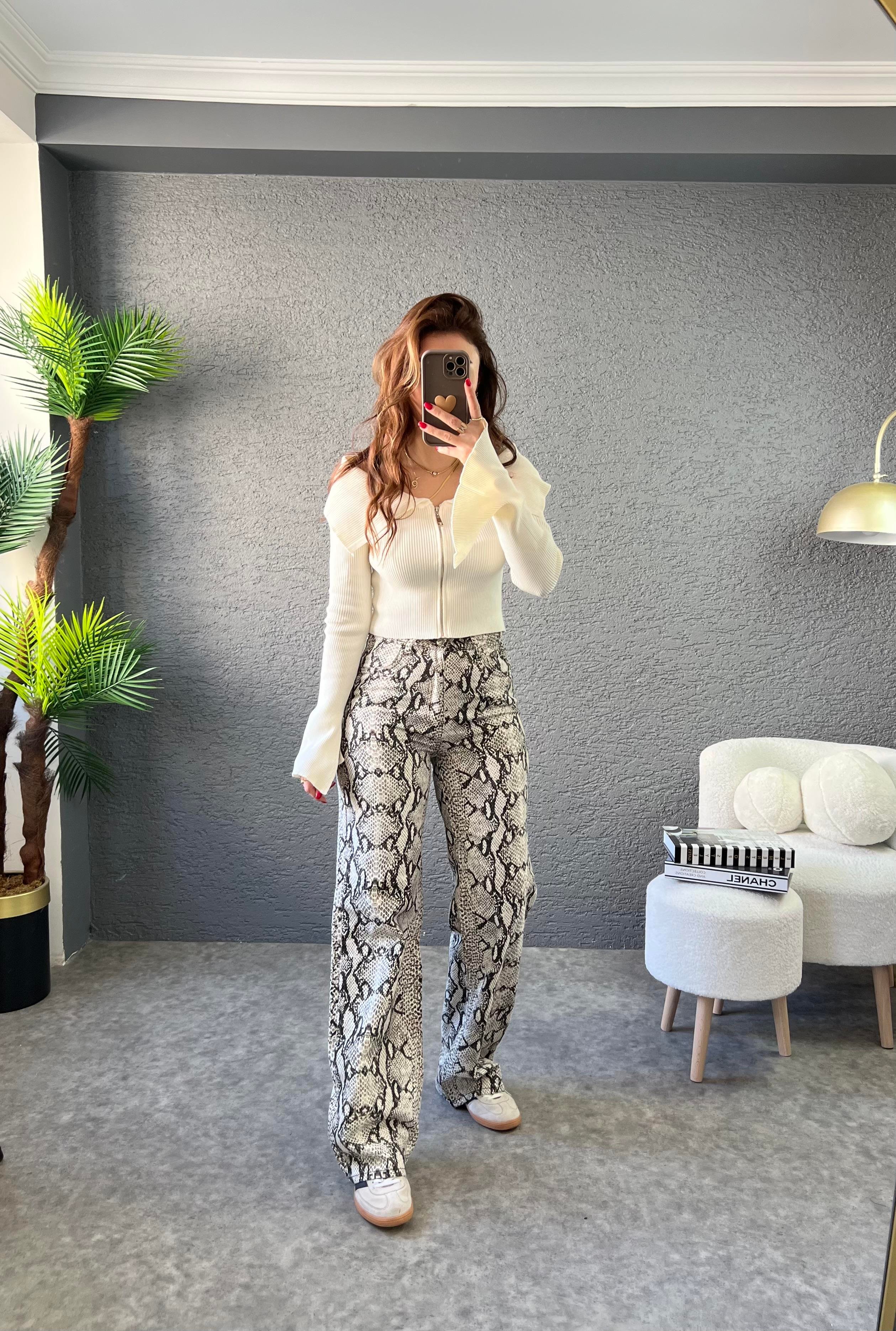 Desenli Jean Pantolon