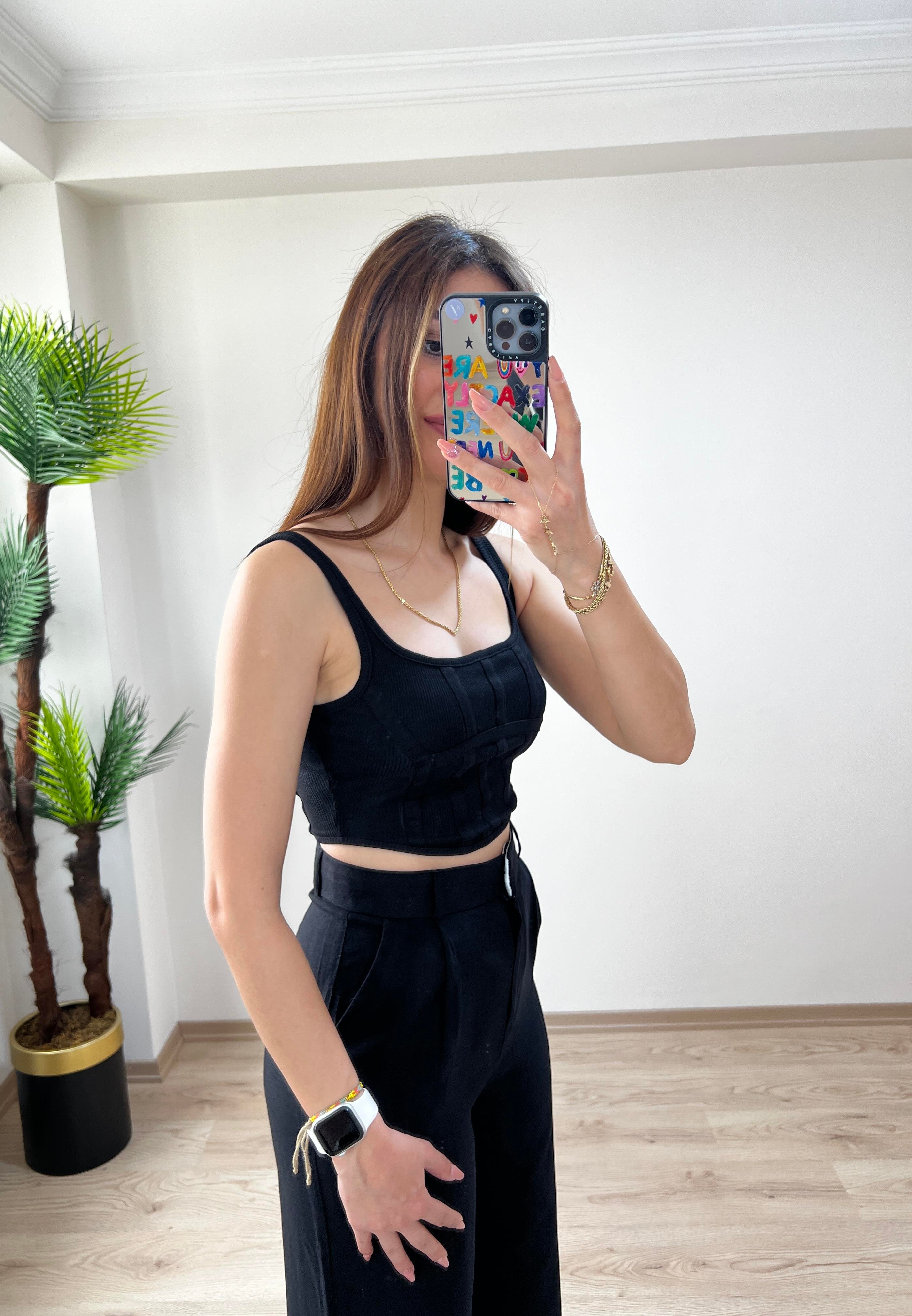 Dlvn Fermuarlı Crop