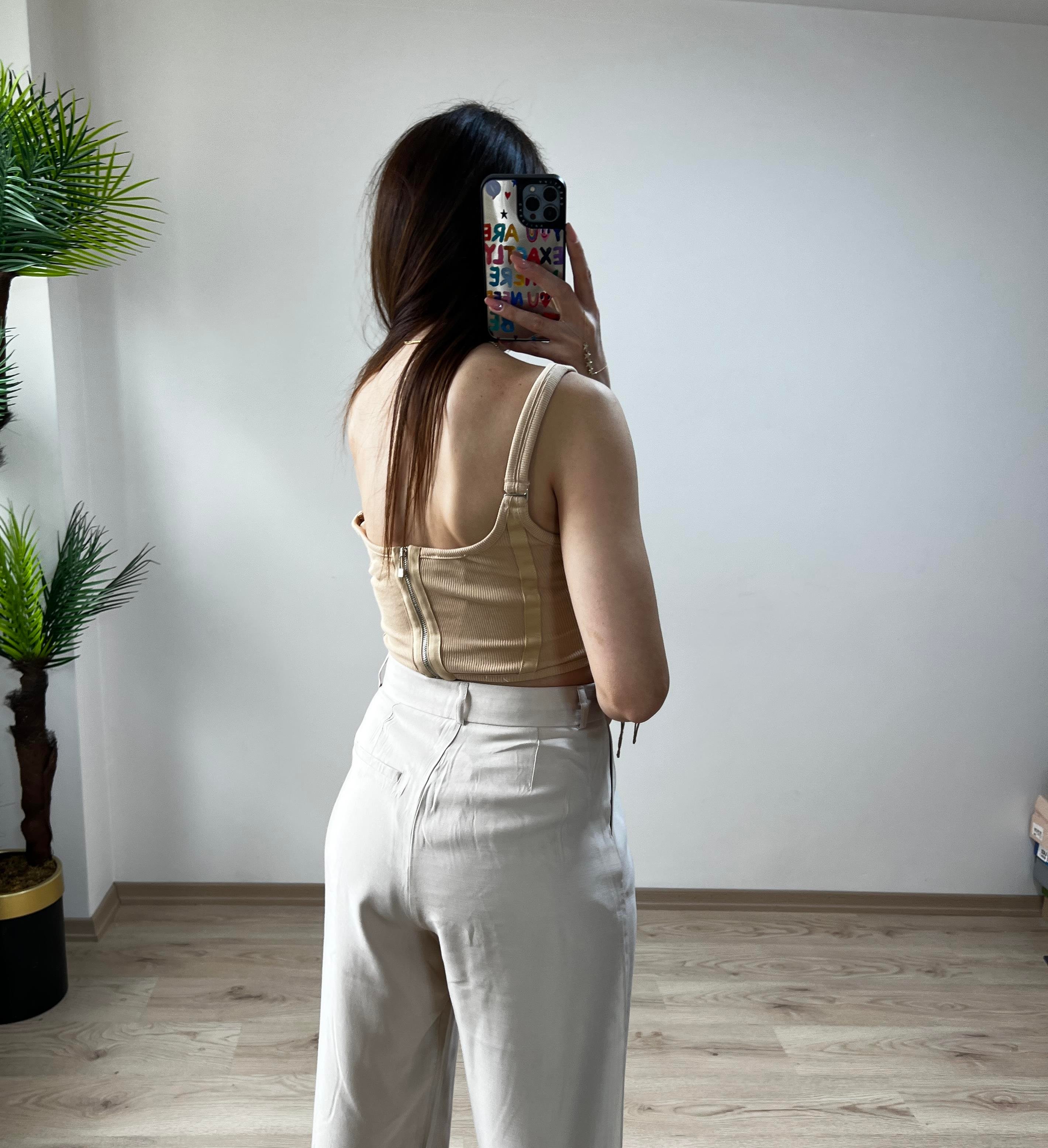 Dlvn Fermuarlı Crop