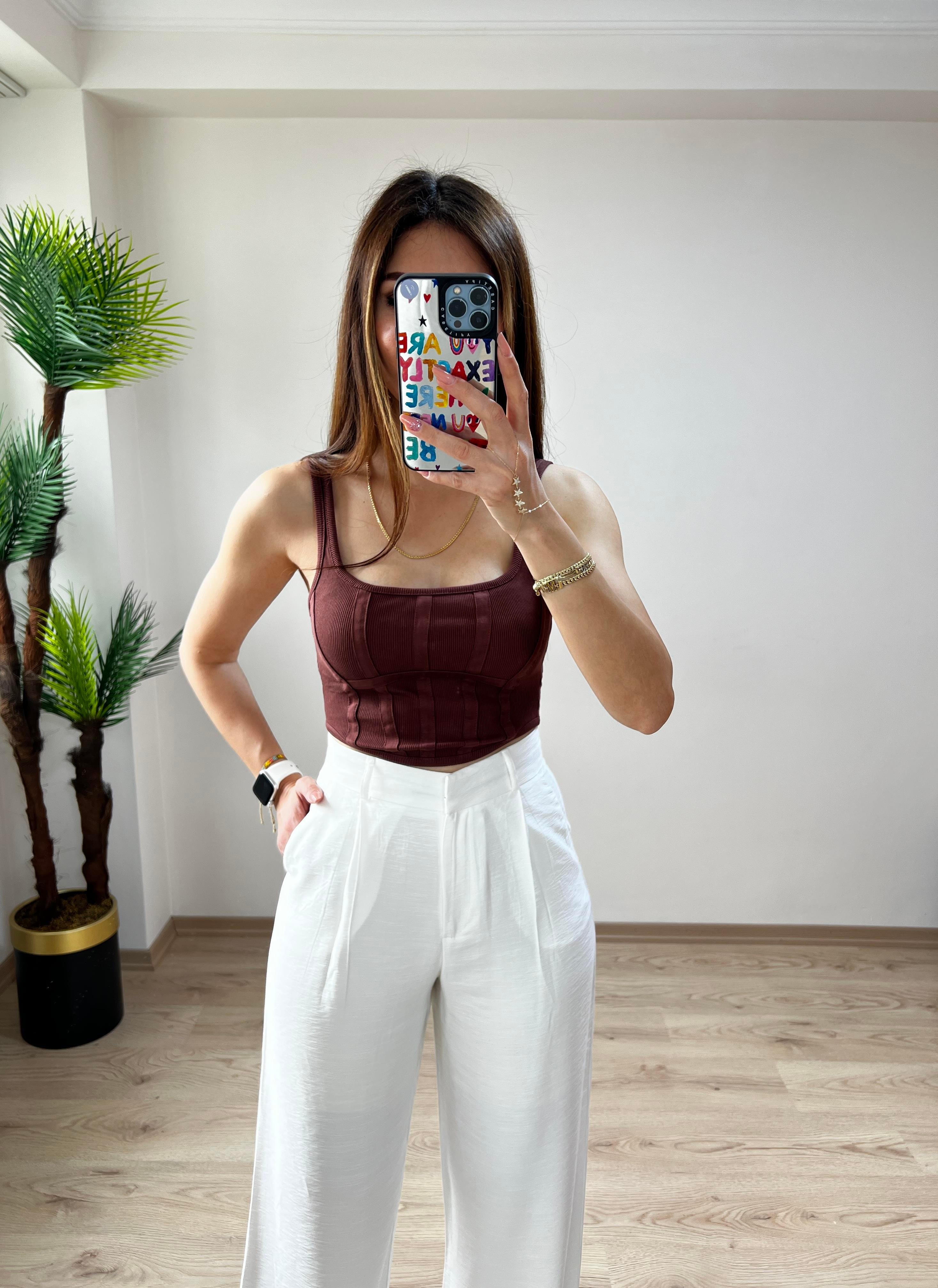 Dlvn Fermuarlı Crop