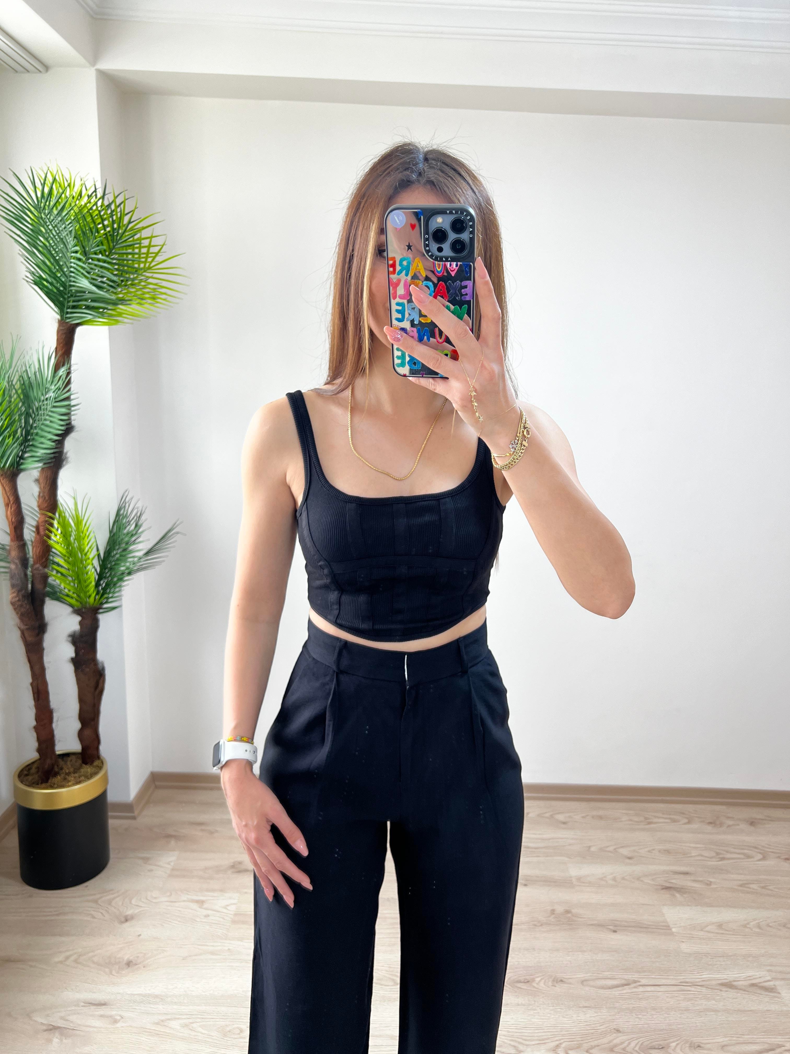 Dlvn Fermuarlı Crop