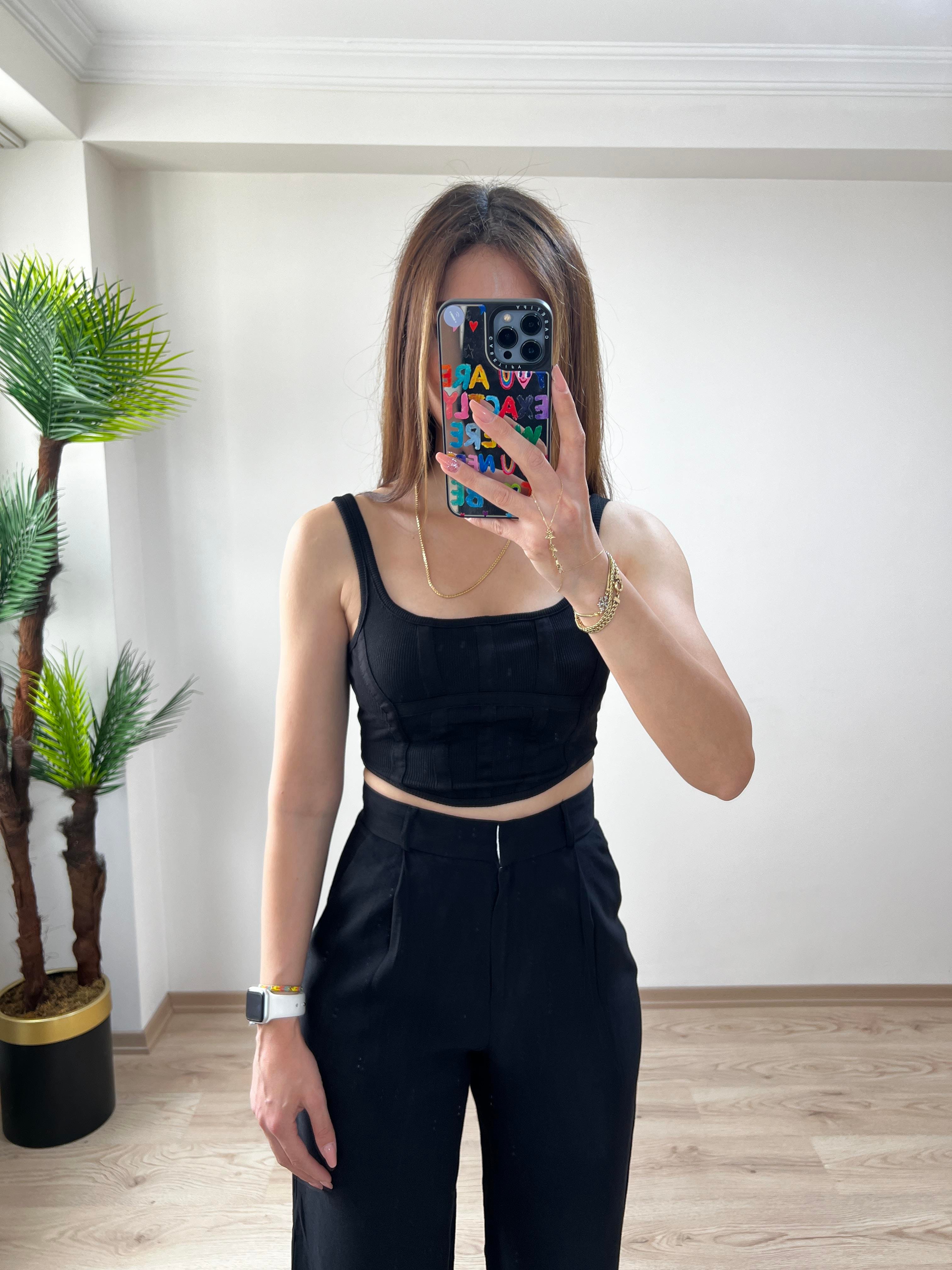 Dlvn Fermuarlı Crop