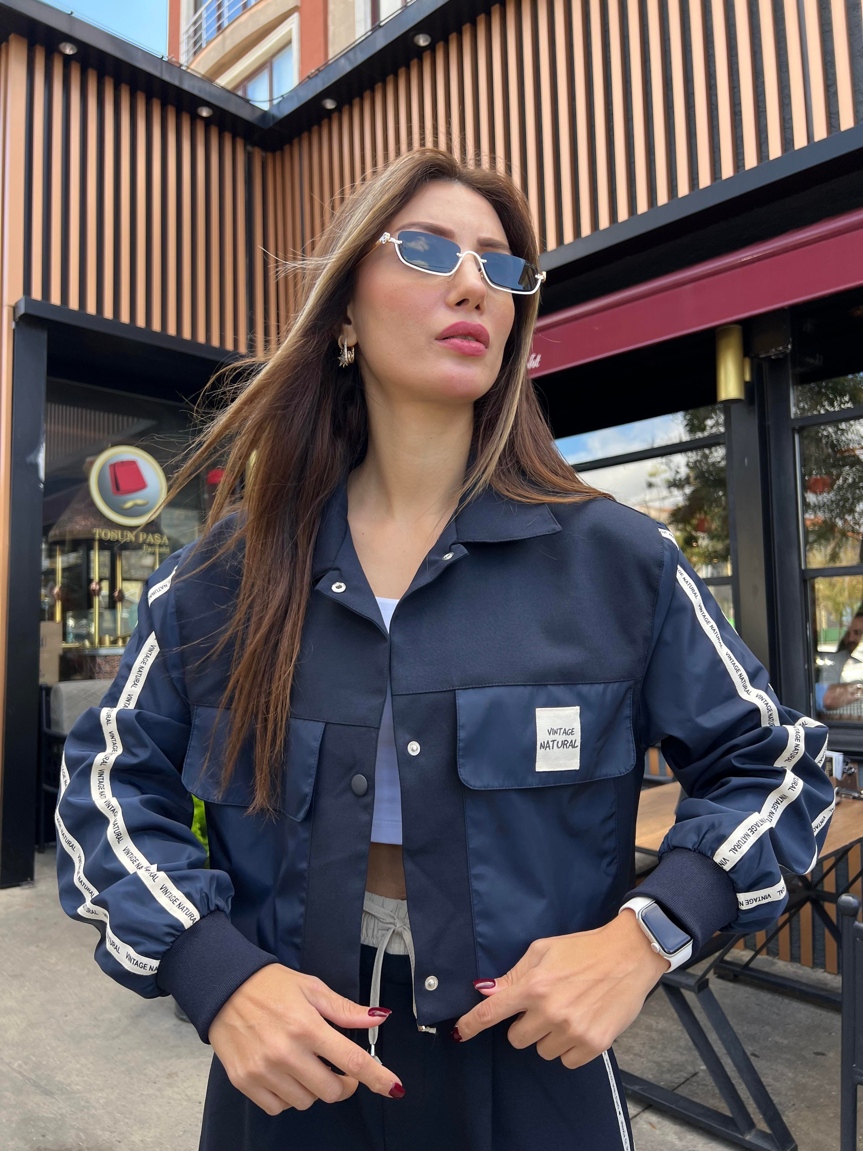Tasarım Şeritli Bomber Takım