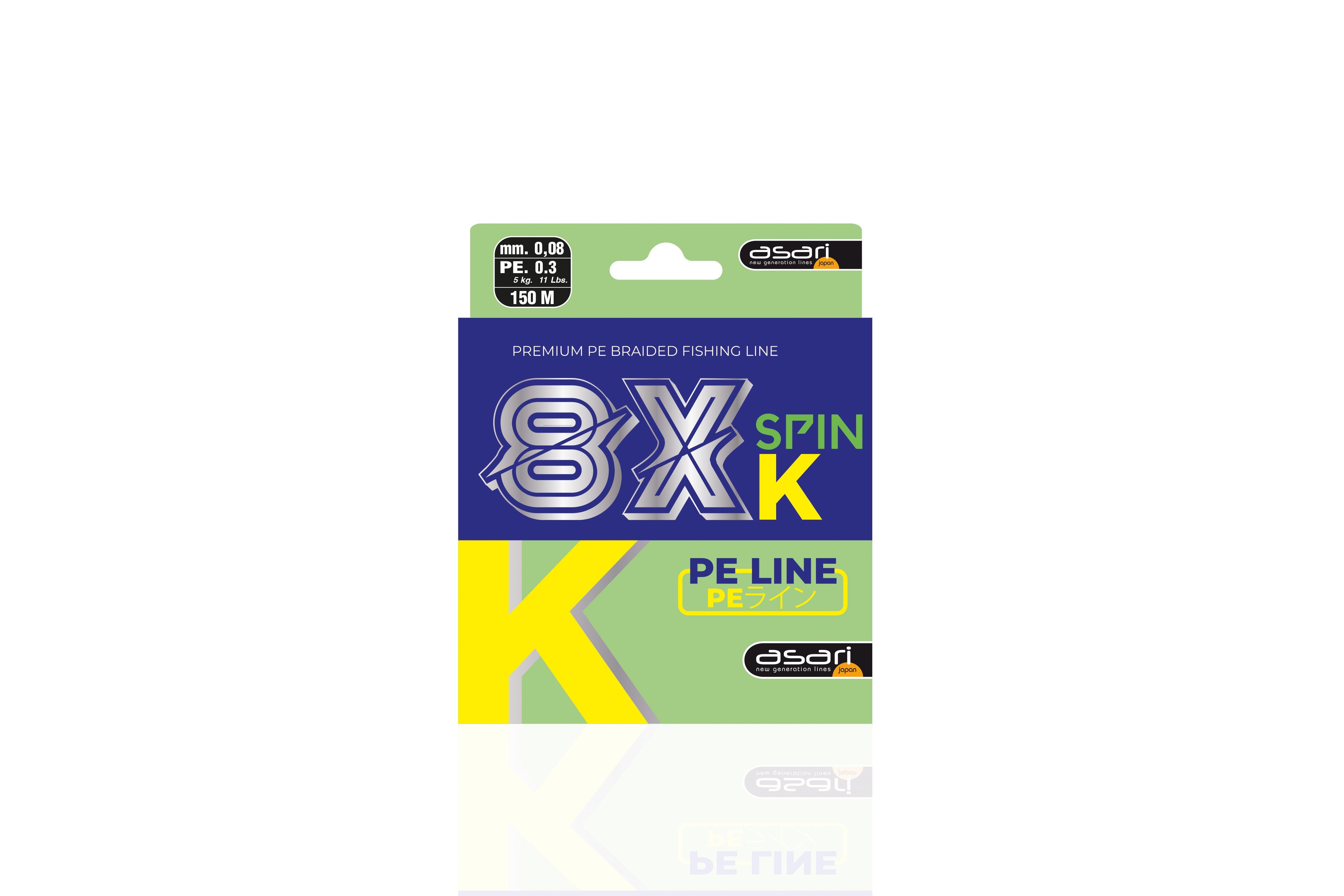 Asari 8X-K 150m Fluo Green İp Misina