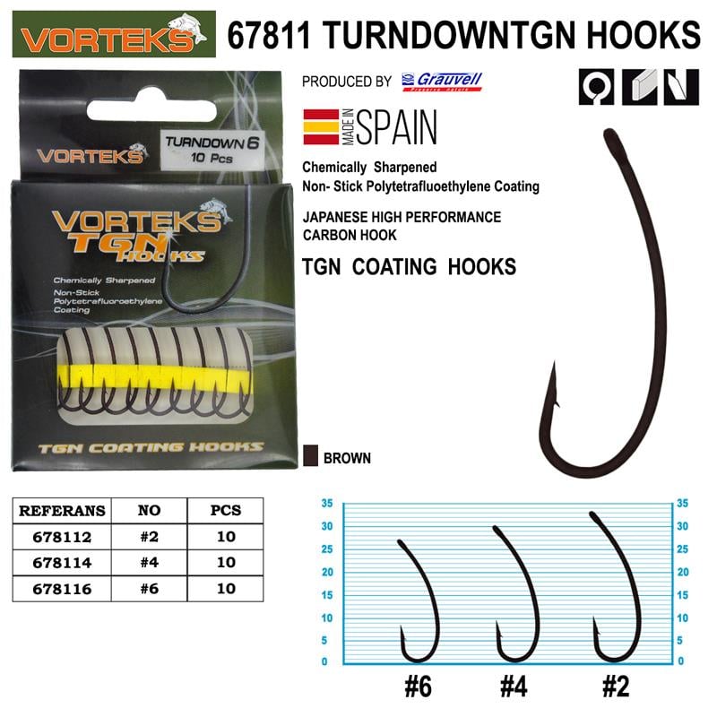 Vorteks  67811 Turndown Tgn  Sazan İğnesi 10 Adet