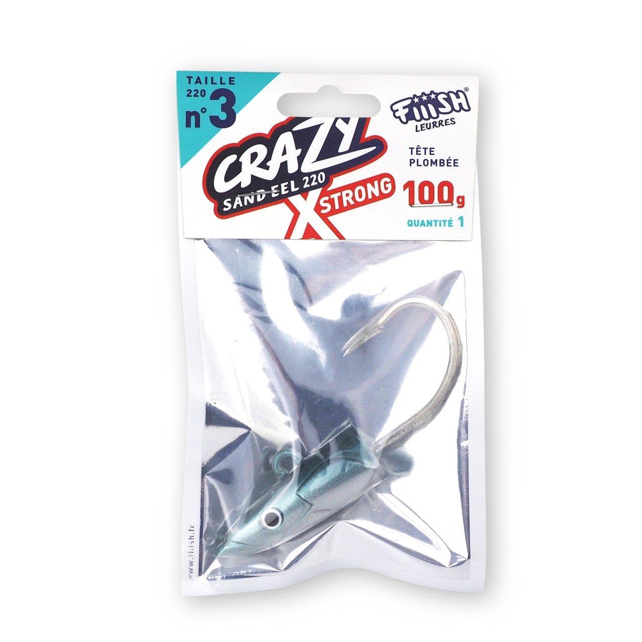 Crazy Sandeel CSE220x Strong CSE540 100gr Blue Nacre Jighead
