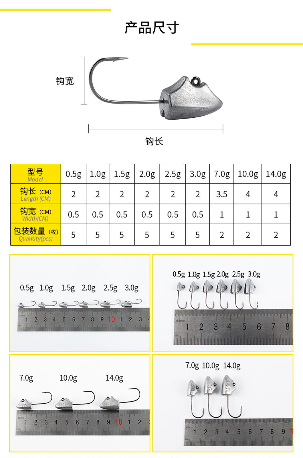 Ecooda Triangular Jighead Owner Hook #8 0.5gr