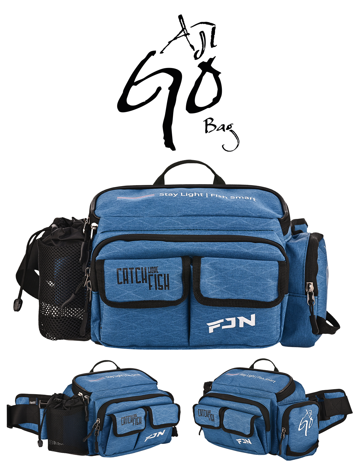 Fujin AjiGo Bel Çantası Indigo - Balıkçı Çantası