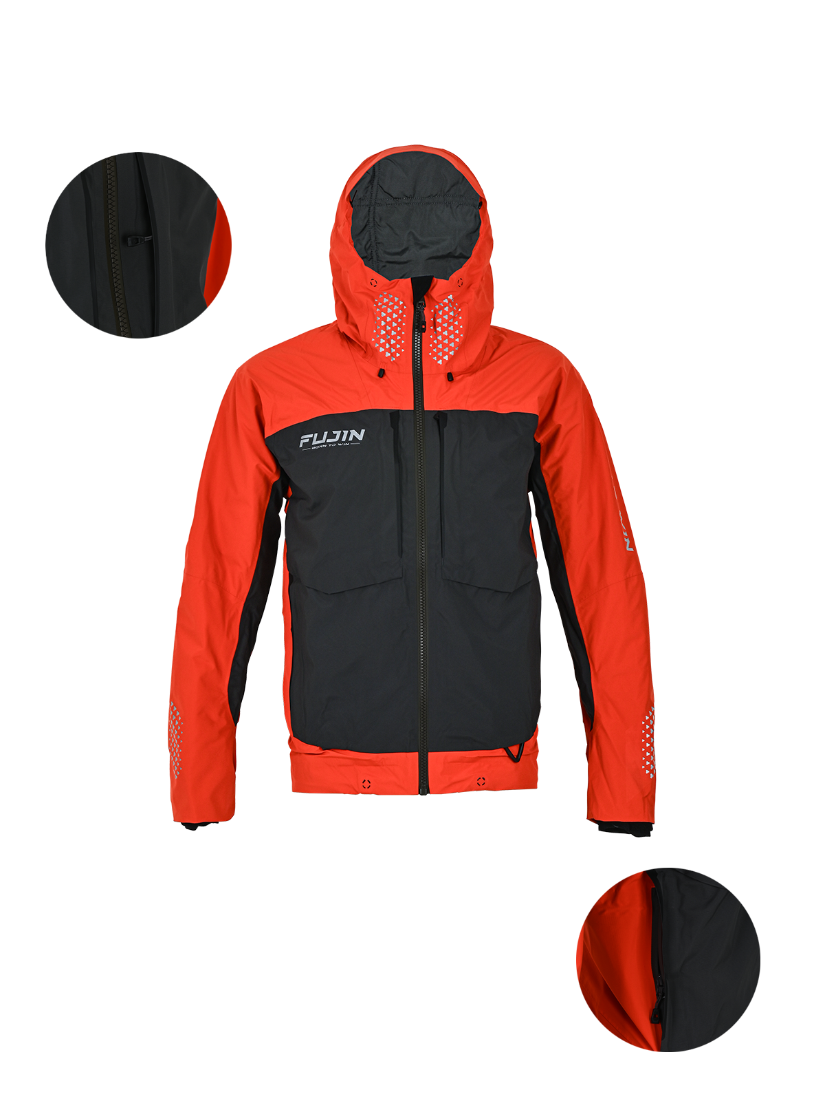 Fujin Bigsea Offshore Jacket Grey Orange