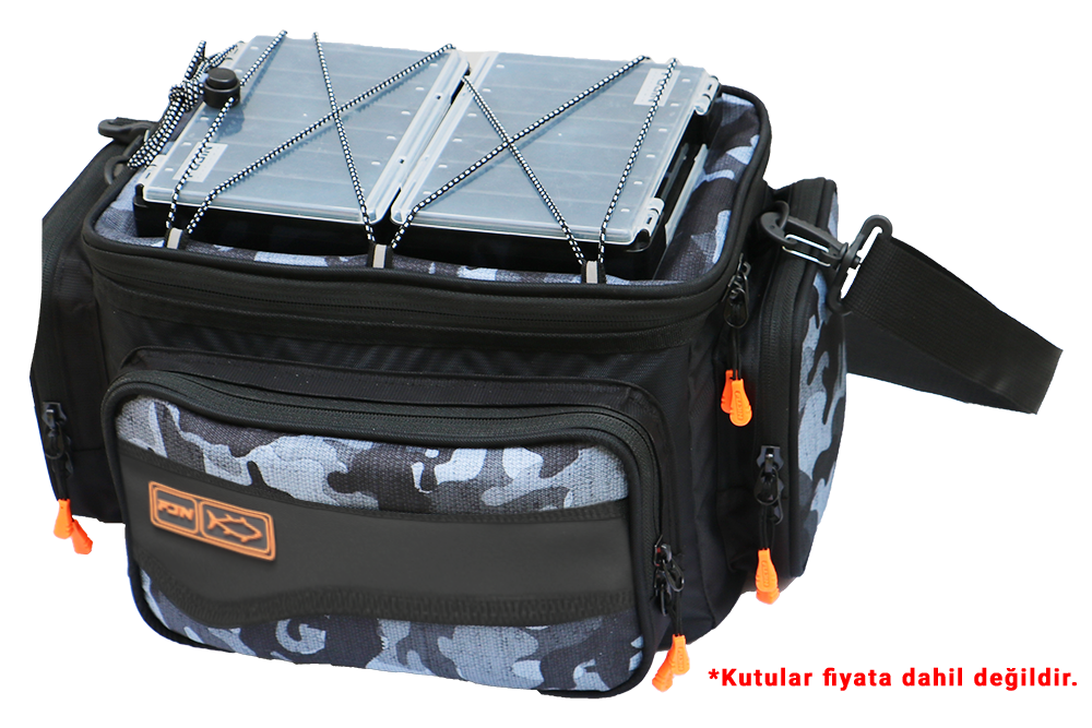 Fujin Black Camo Helper Bag - Balıkçı Çantası