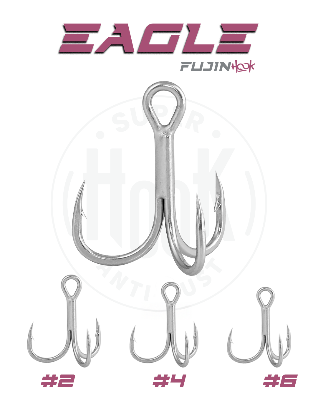 Fujin Eagle Süper Anti-Rust Üçlü Kanca