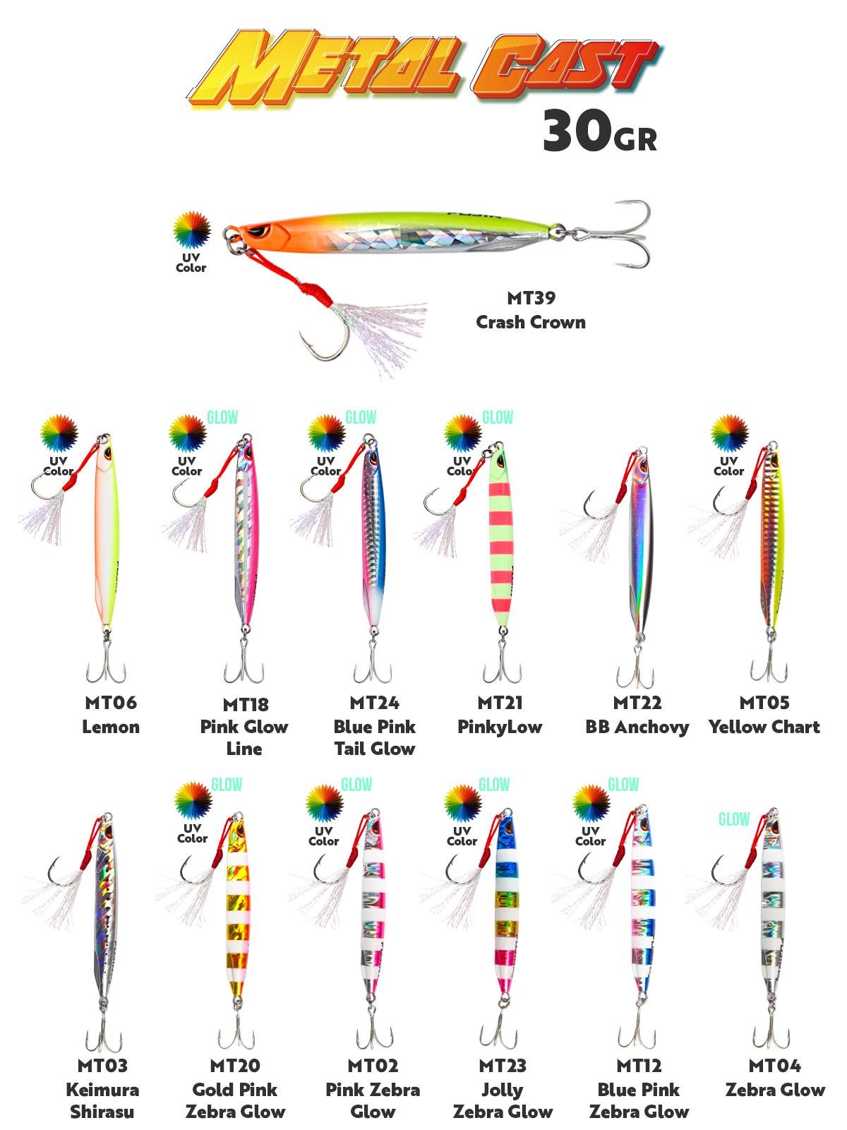 Fujin Metal Cast 30gr MT20 Gold Zebra Glow