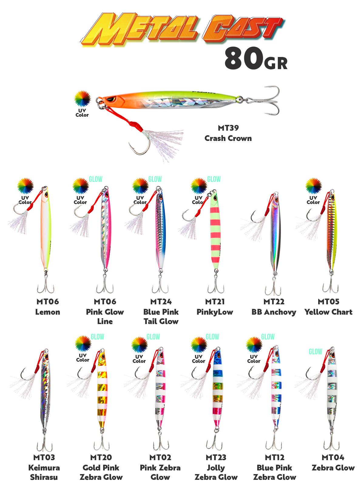 Fujin Metal Cast 80gr MT02 Pink Zebra Glow