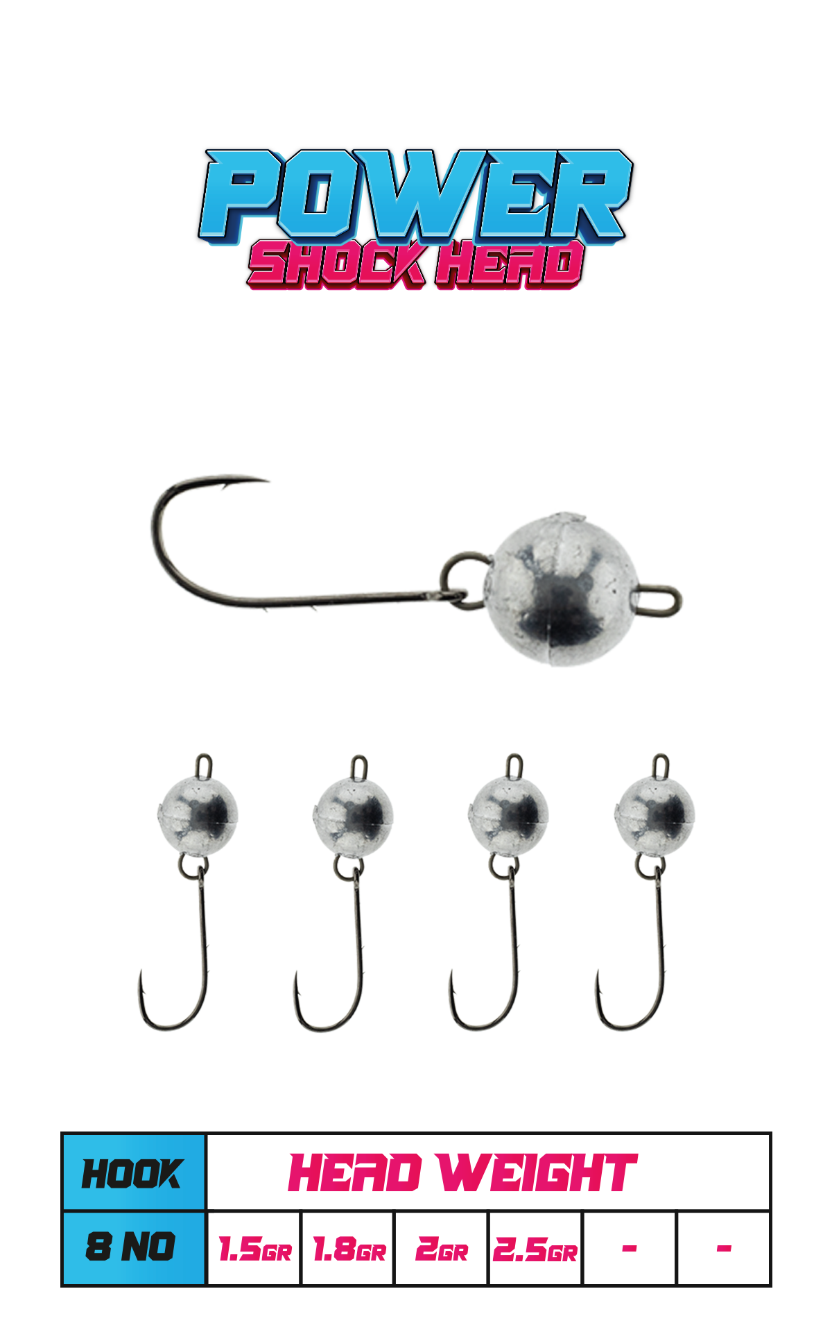 Fujin Power Shockhead #8 2,5gr Hareketli Jighead