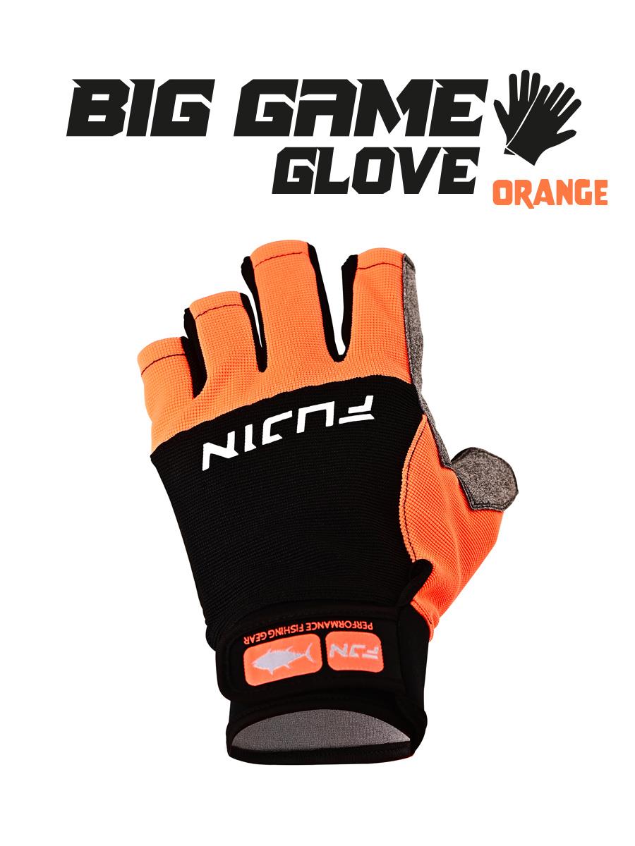 Fujin Pro Angler S24 Big Game Gloves Orange #S/M