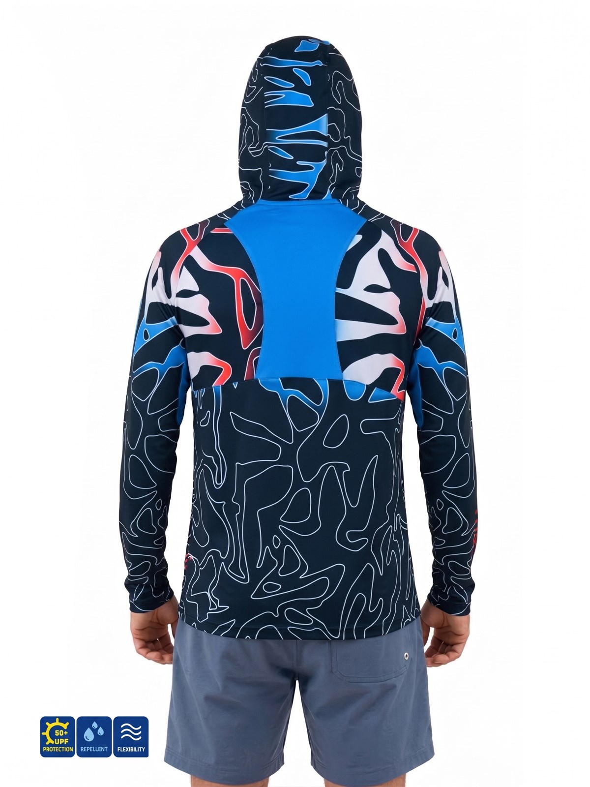 Fujin Pro Angler S26 T-Shirt Buff&Hooded Izohips Bold Red
