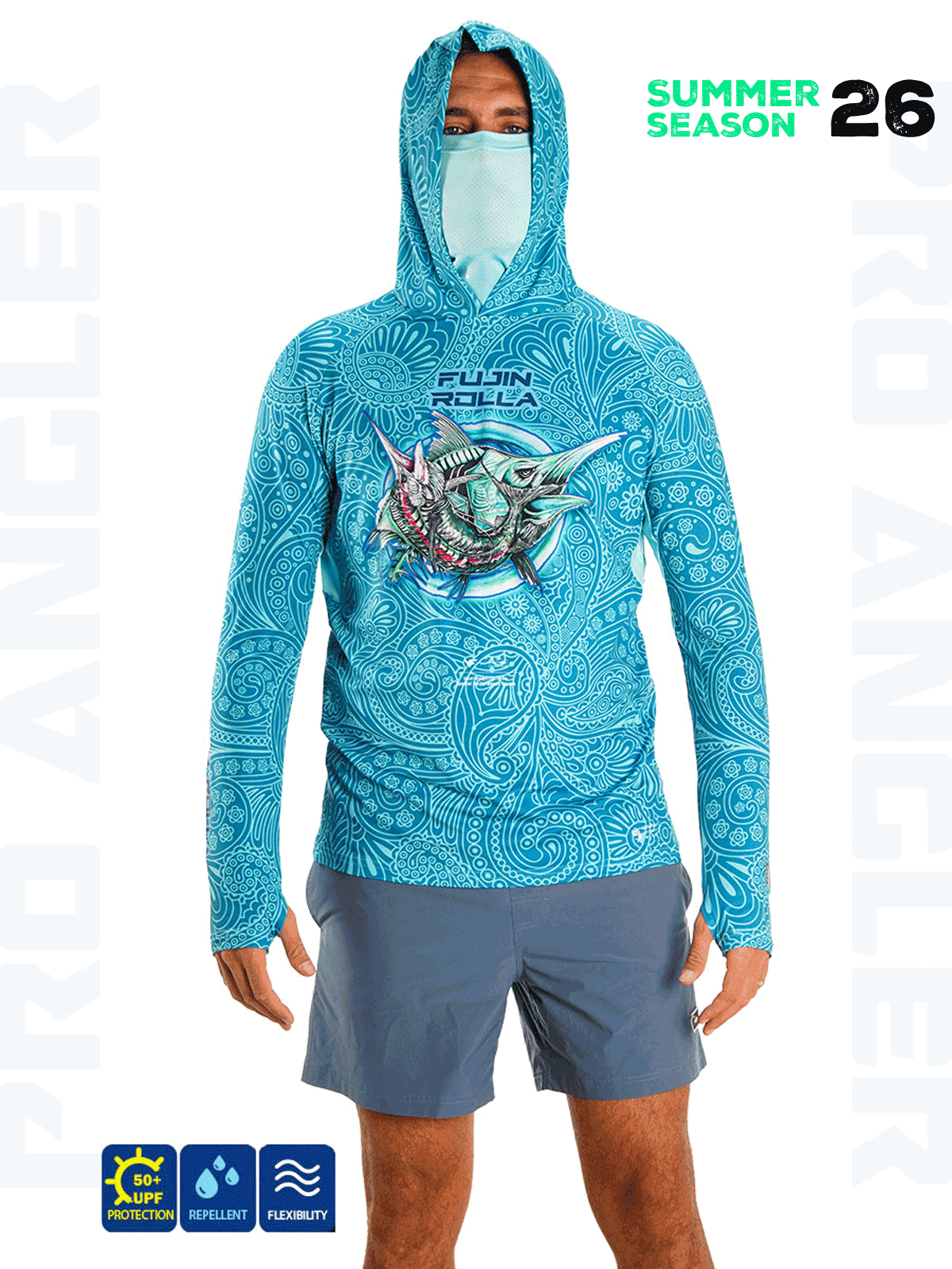 Fujin Rolla S26 Buff&Hoodie Swordfish Mint #S