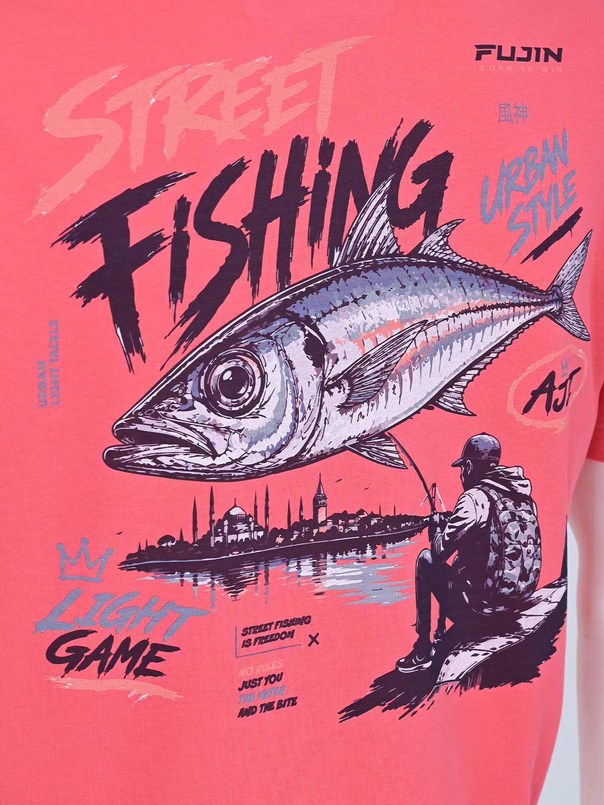 Fujin S26 Street Fishing T-Shirt Scarlet #S