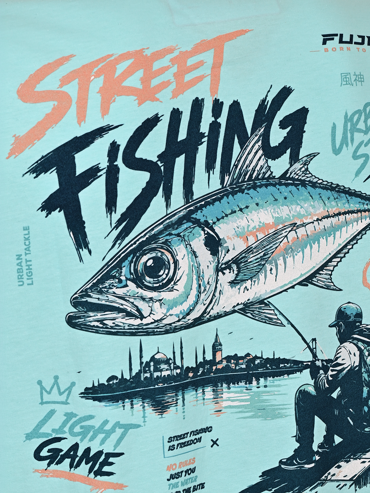 Fujin S26 Street Fishing T-Shirt Turquoise #S