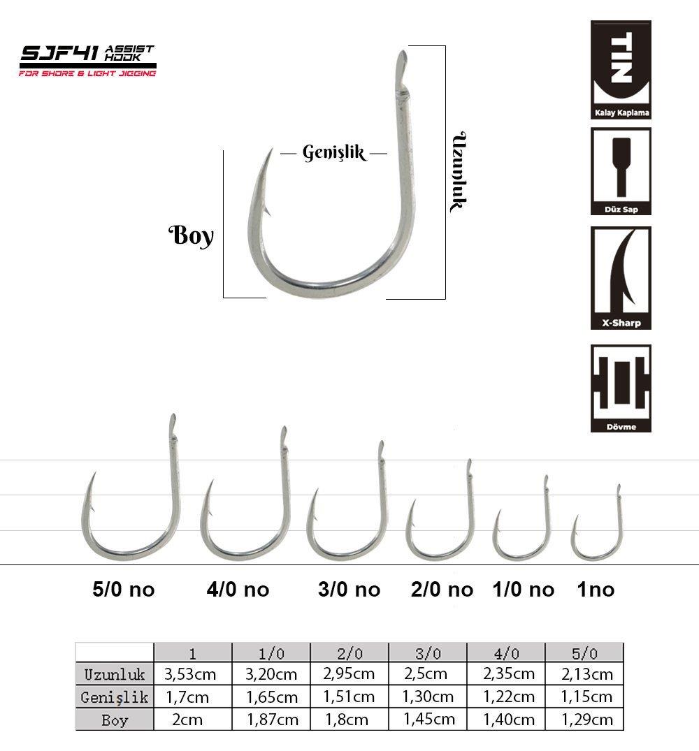 Fujin SJF41 TIN Düz Assist Kancası