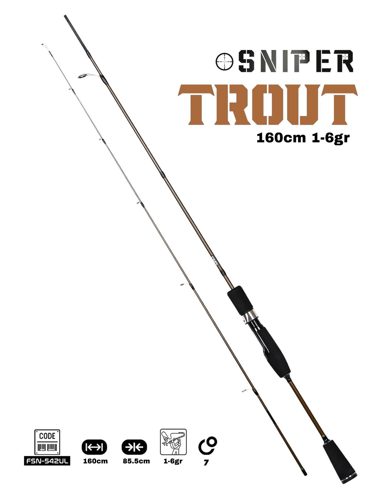 Fujin Sniper Trout 160cm 1-6gr Trout Kamışı Brown