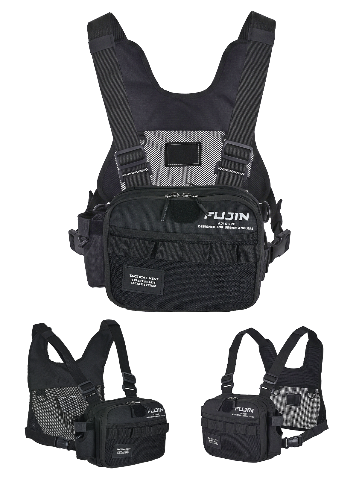 Fujin Tactical Vest Black Balıkçı Çantası