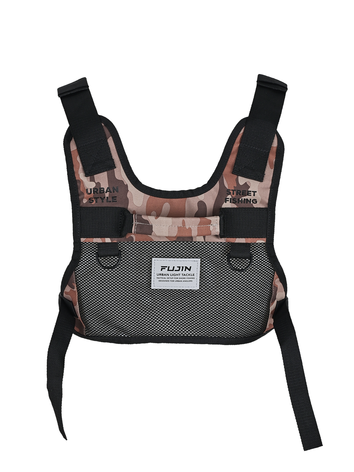 Fujin Tactical Vest Brown Camo Balıkçı Çantası