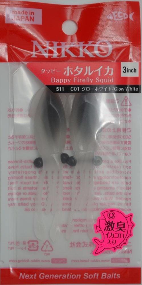 NIKKO DAPPY FIREFLY SQUID 3'' GLOW WHITE SİLİKON YEM