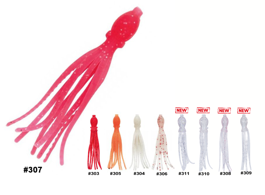 Nikko Octopus 153mm UV Silikon Yem